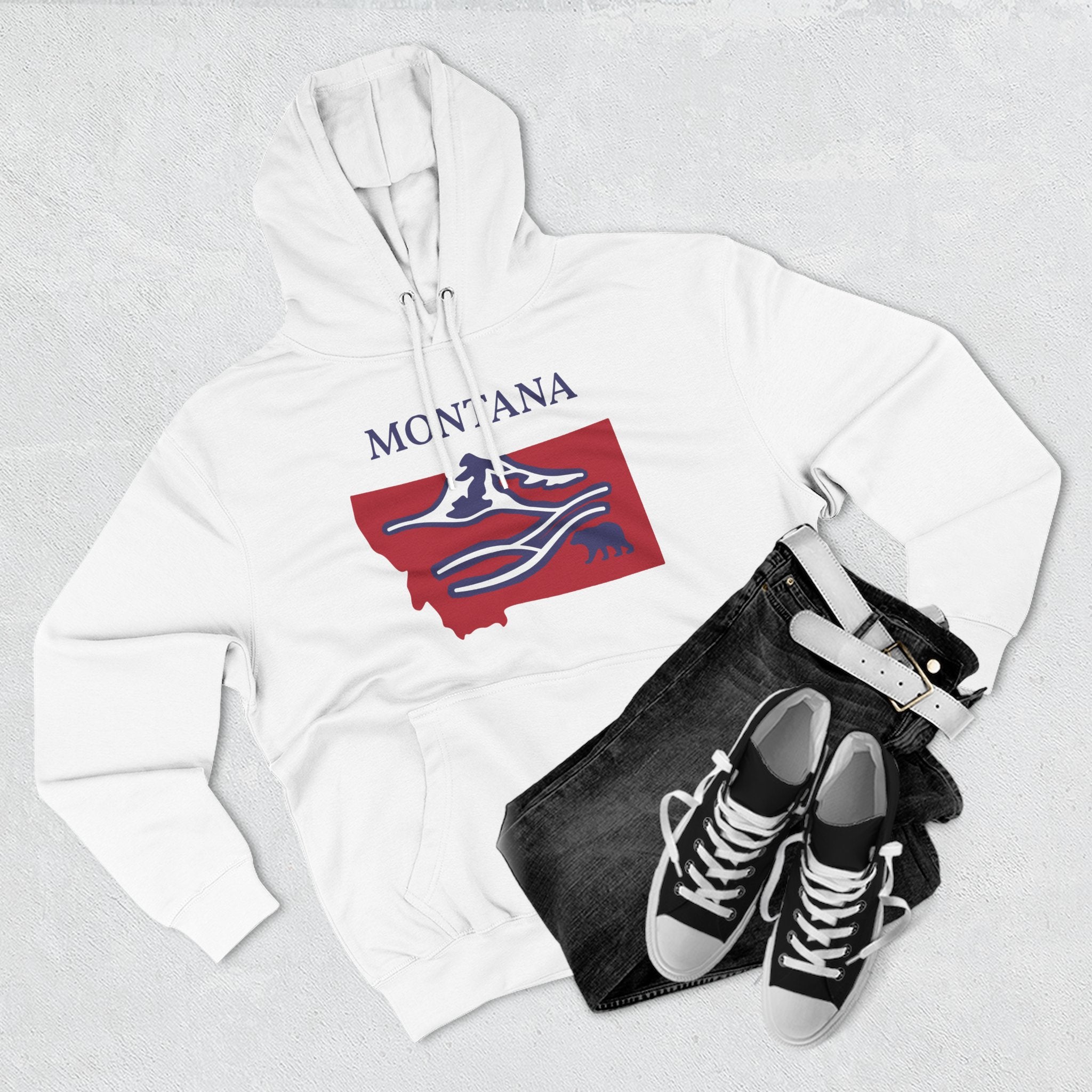 Montana Pride Unisex White Hoodie for Winter Glamour