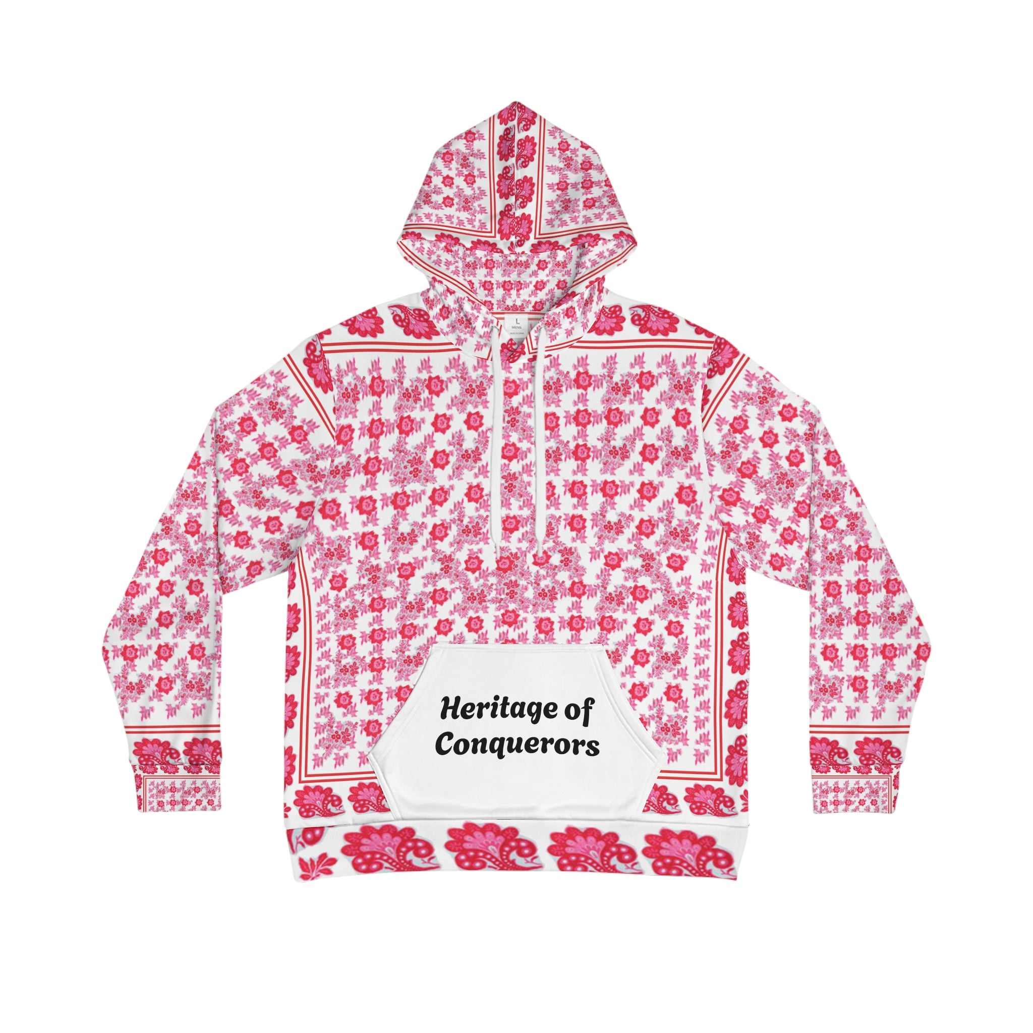 Watermelon Shawl Heritage of Conquerors Men's Hoodie | Floral AOP Pullover | Cozy Gift for Him | Casual Wear | Unique Streetwear | Spring Style