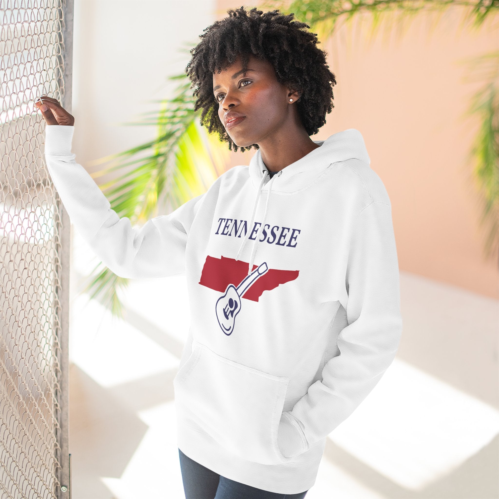 Tennessee Pride Unisex White Hoodie for Winter Glamour