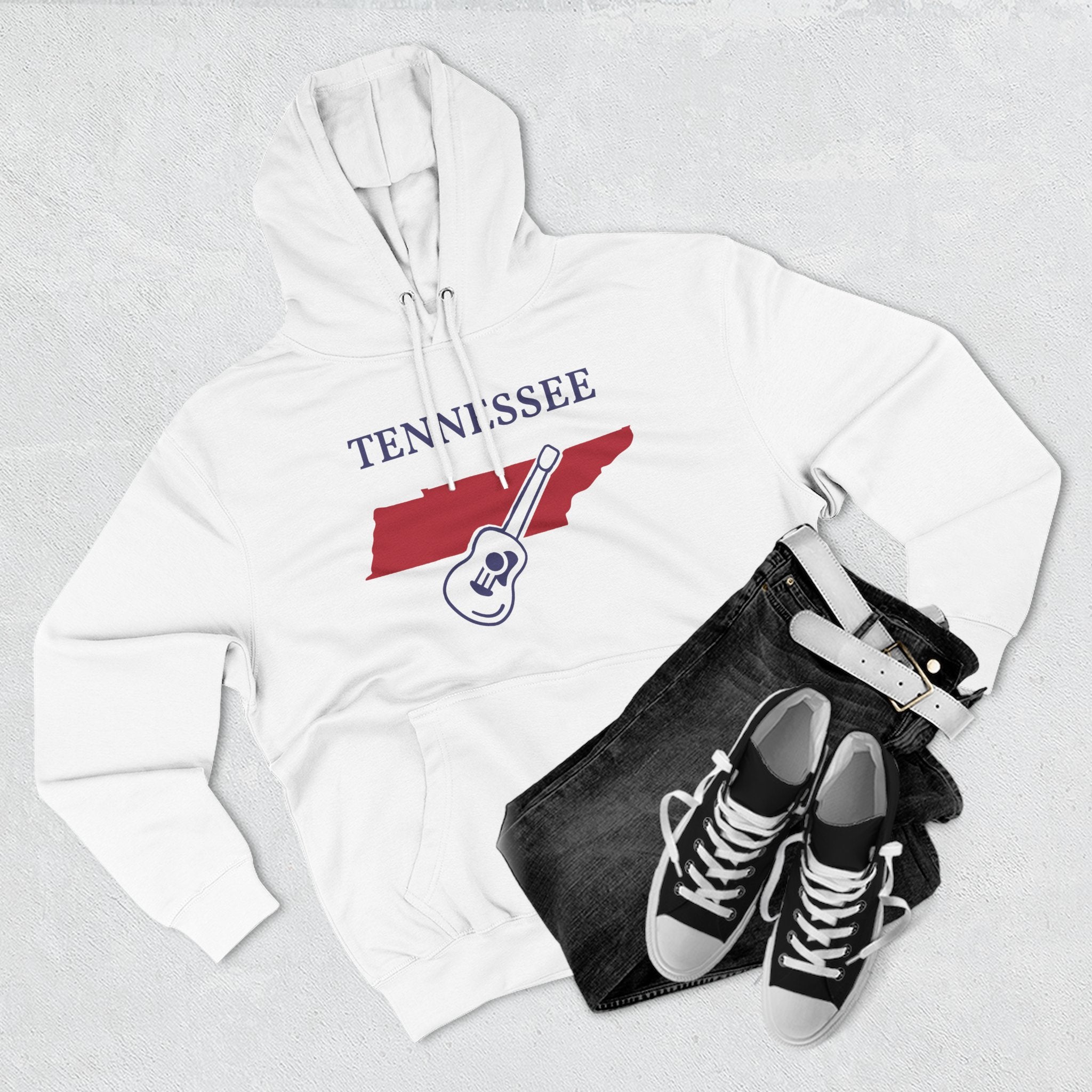 Tennessee Pride Unisex White Hoodie for Winter Glamour