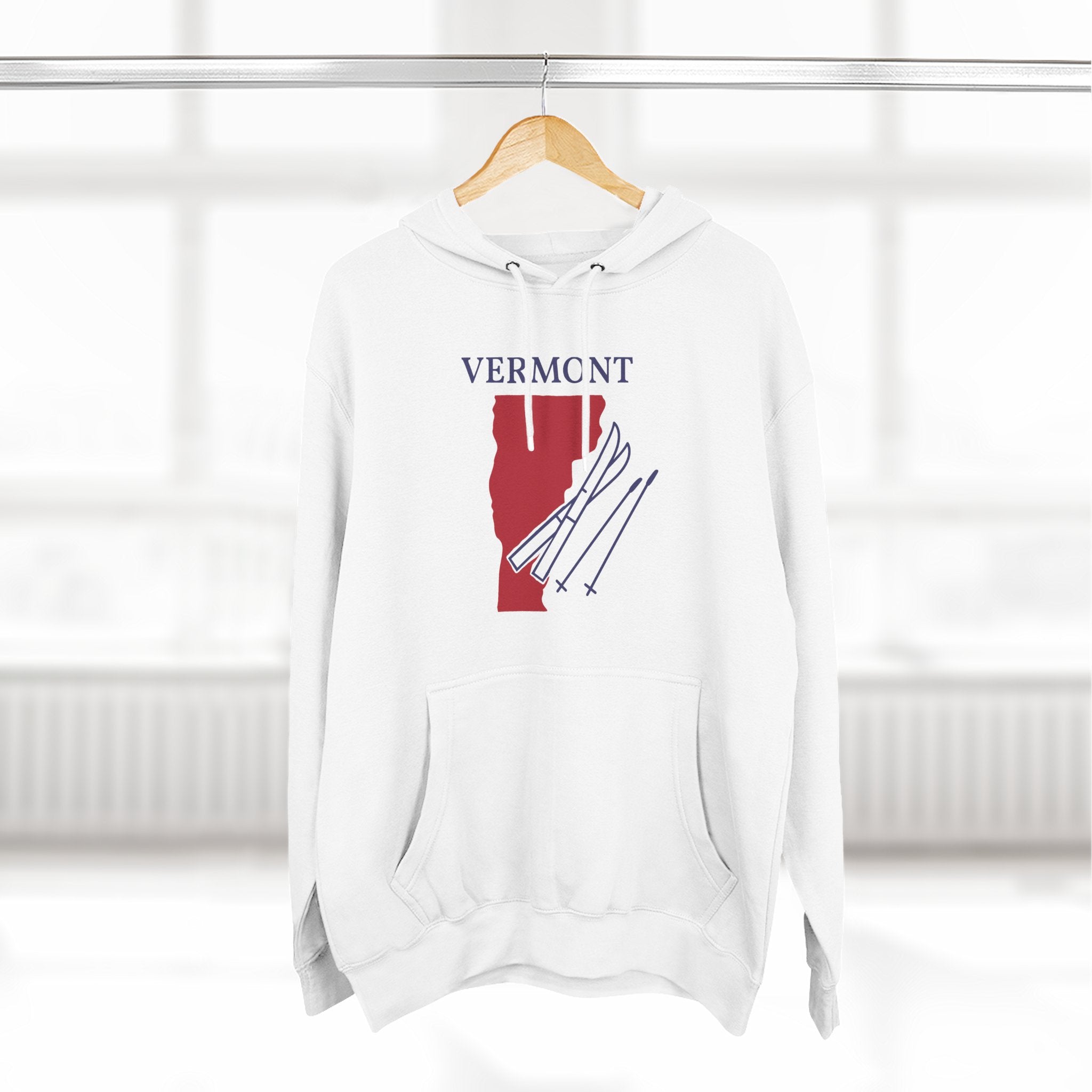 Vermont Pride Unisex White Hoodie for Winter Glamour