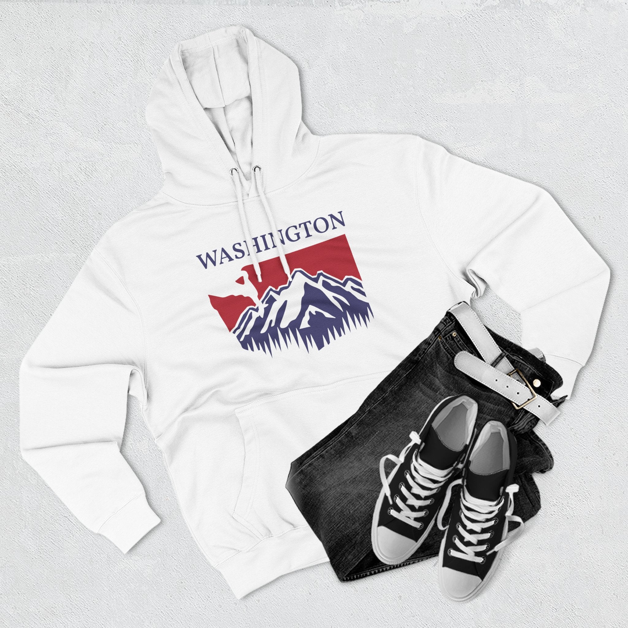 Washington Pride Unisex White Hoodie for Winter Glamour