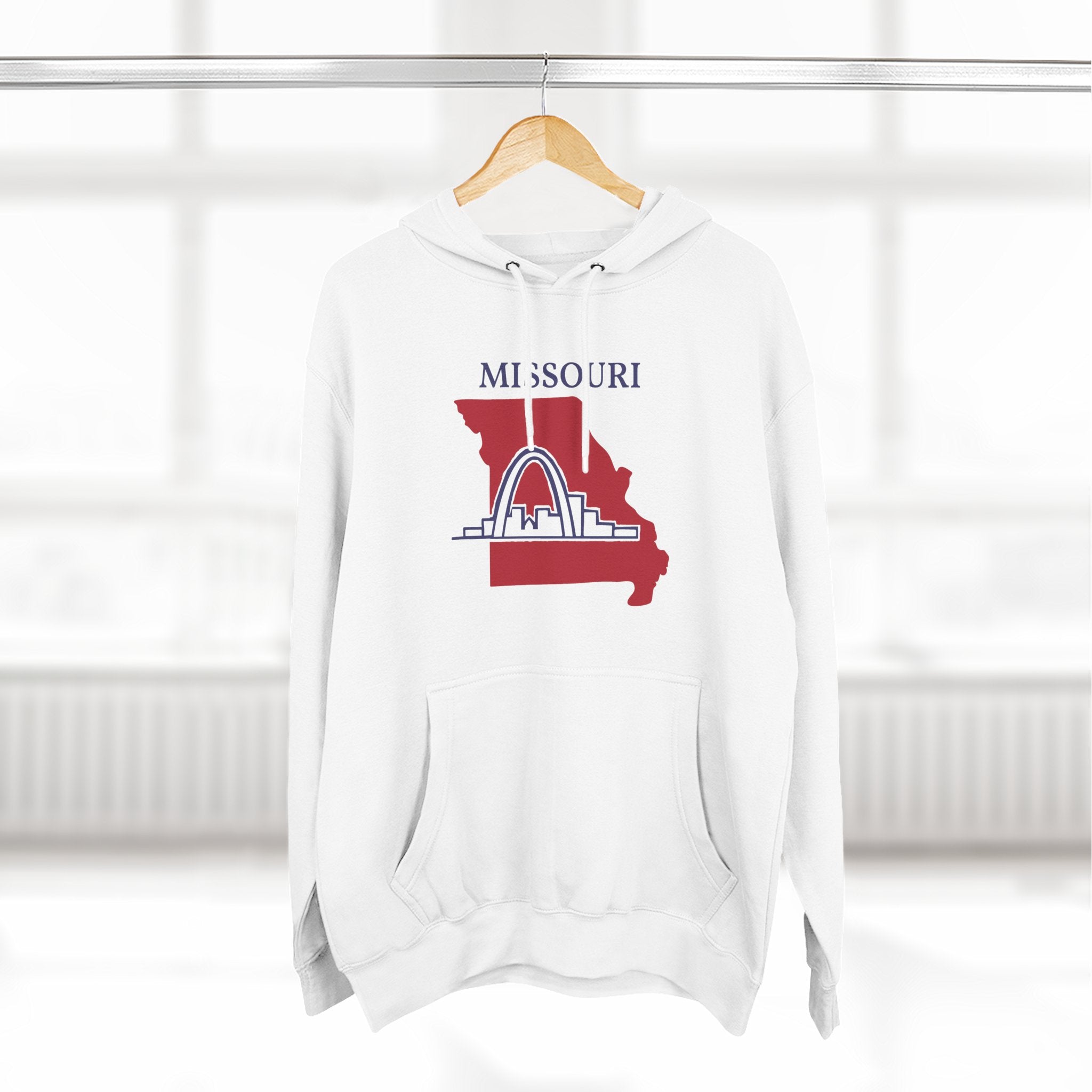 Missouri Pride Unisex White Hoodie for Winter Glamour