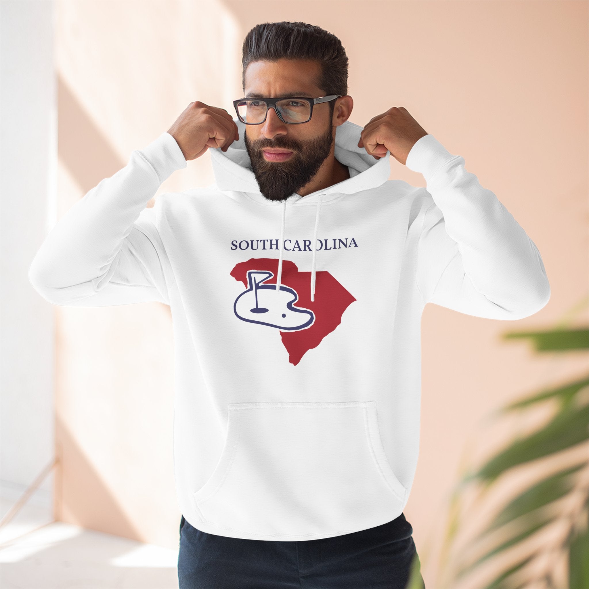 South Carolina Pride Unisex White Hoodie for Winter Glamour