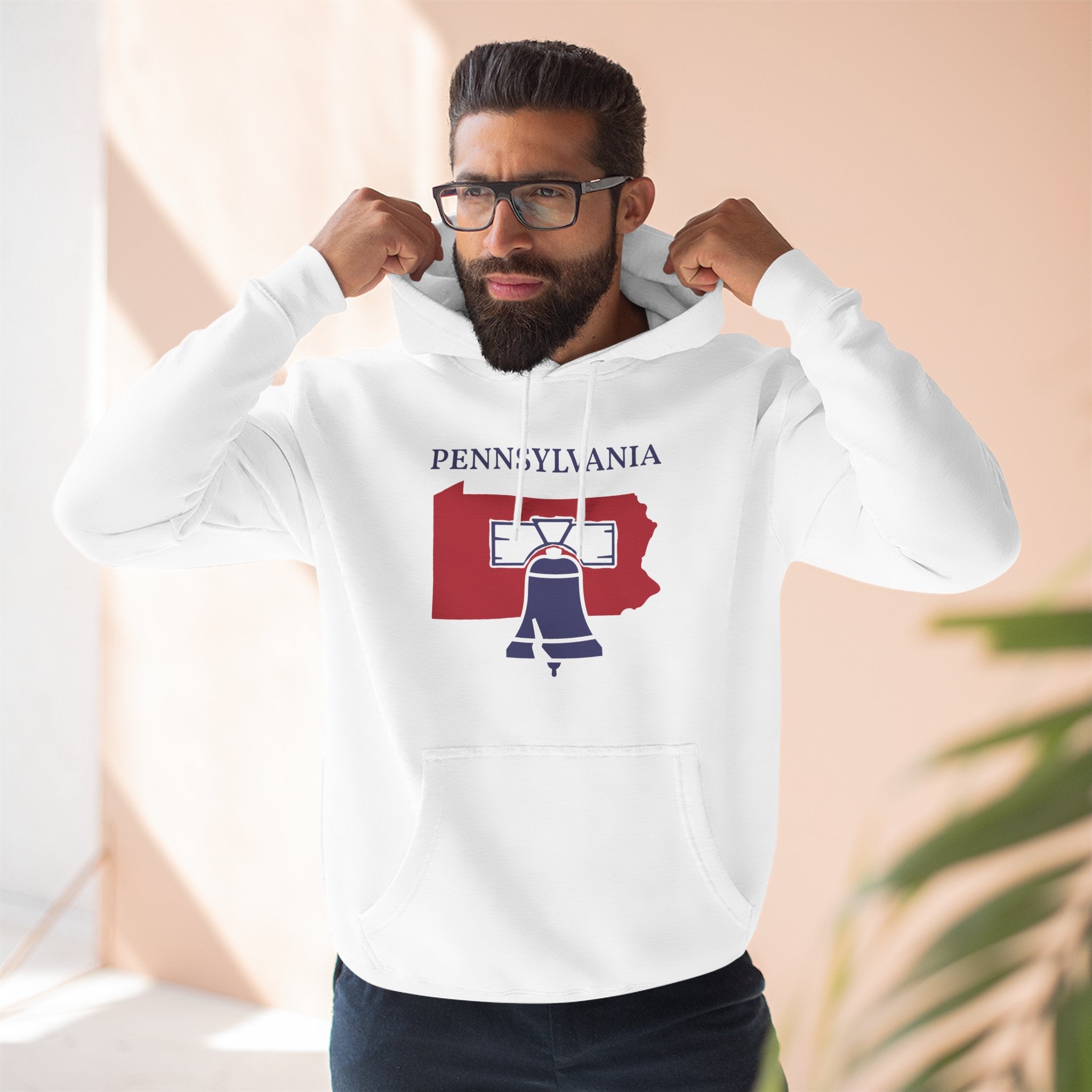 Pennsylvania Pride Unisex White Hoodie for Winter Glamour