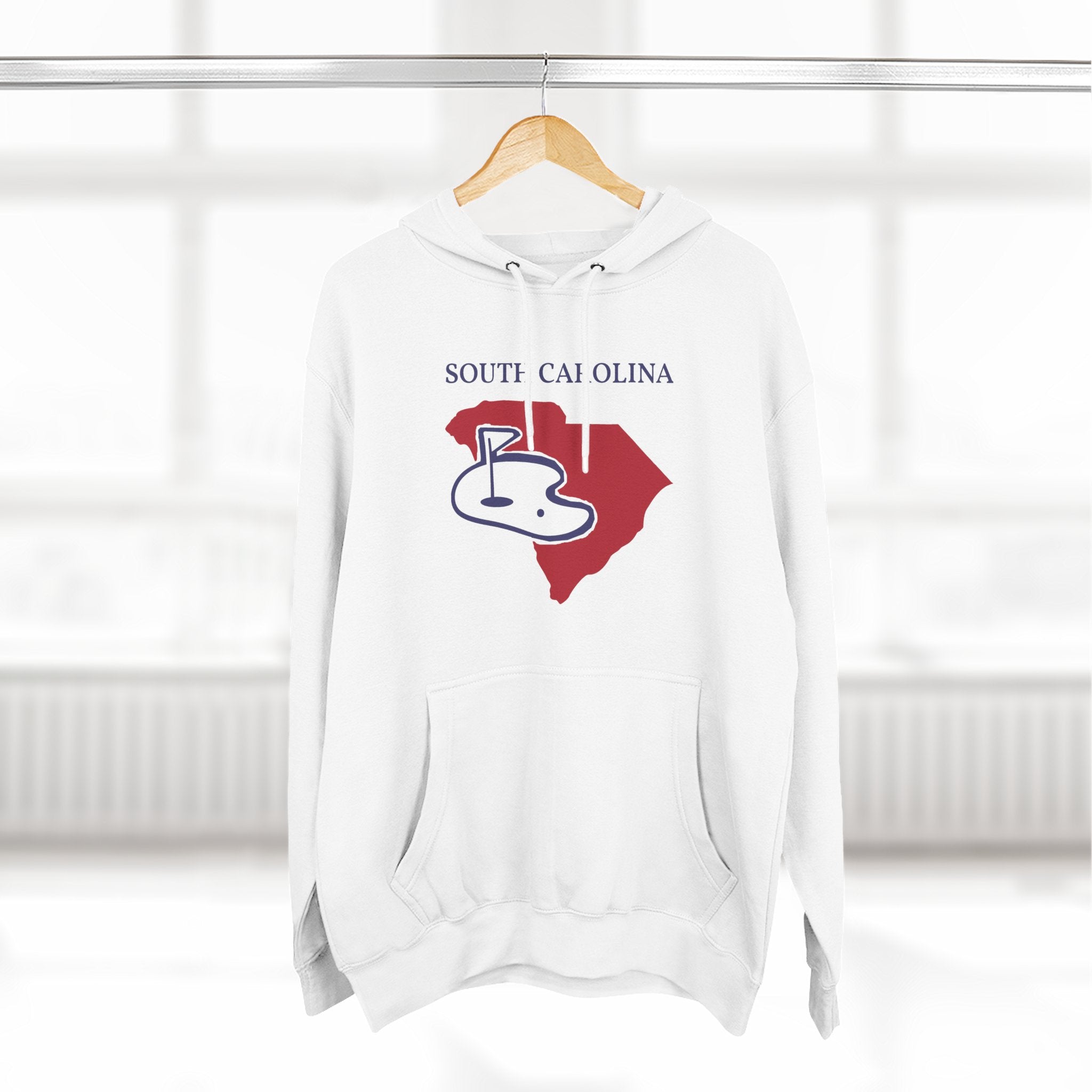 South Carolina Pride Unisex White Hoodie for Winter Glamour