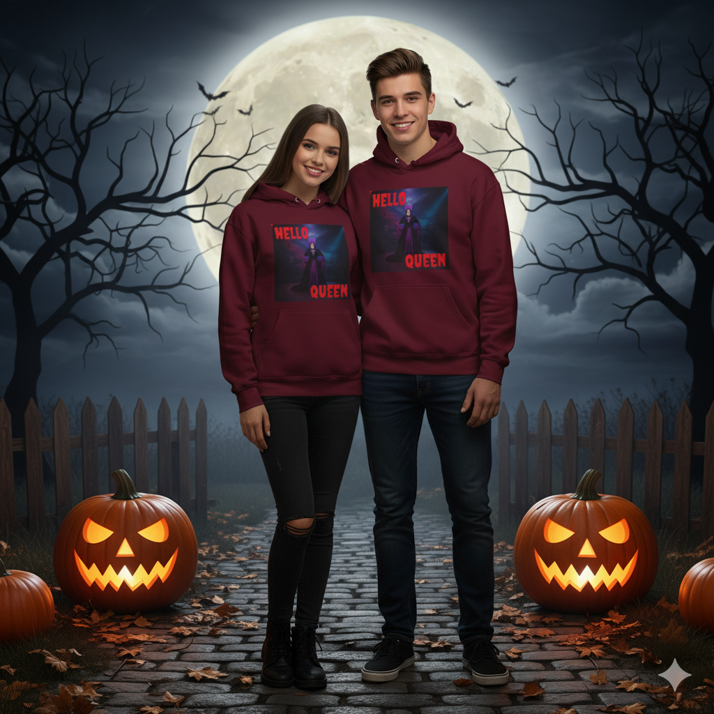 Hello Queen Violet Unisex  Vibes Eco-Friendly Hoodie, Comfortable Sweatshirt, Perfect Gift for Her, Casual Style, Streetwear