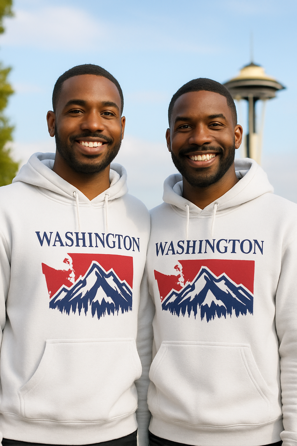 Washington Pride Unisex White Hoodie for Winter Glamour