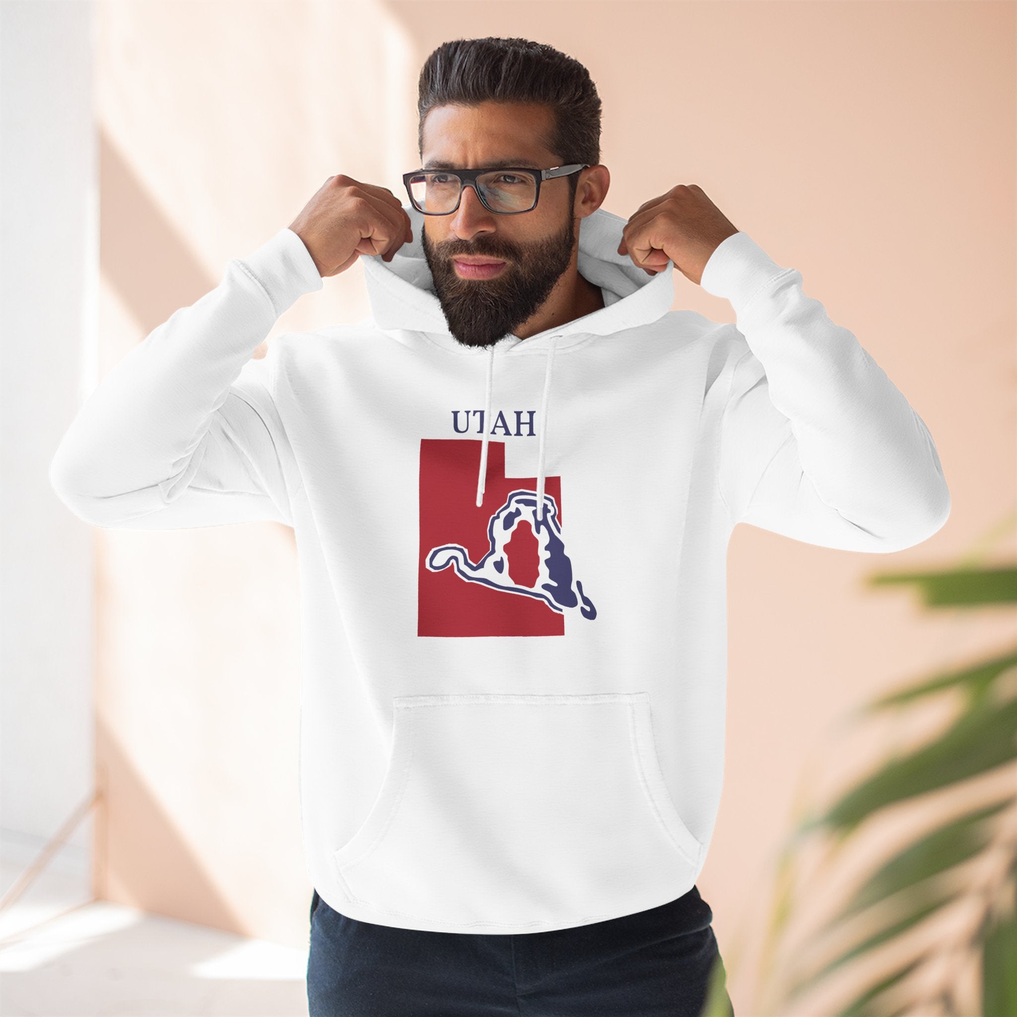 Utah Pride Unisex White Hoodie for Winter Glamour