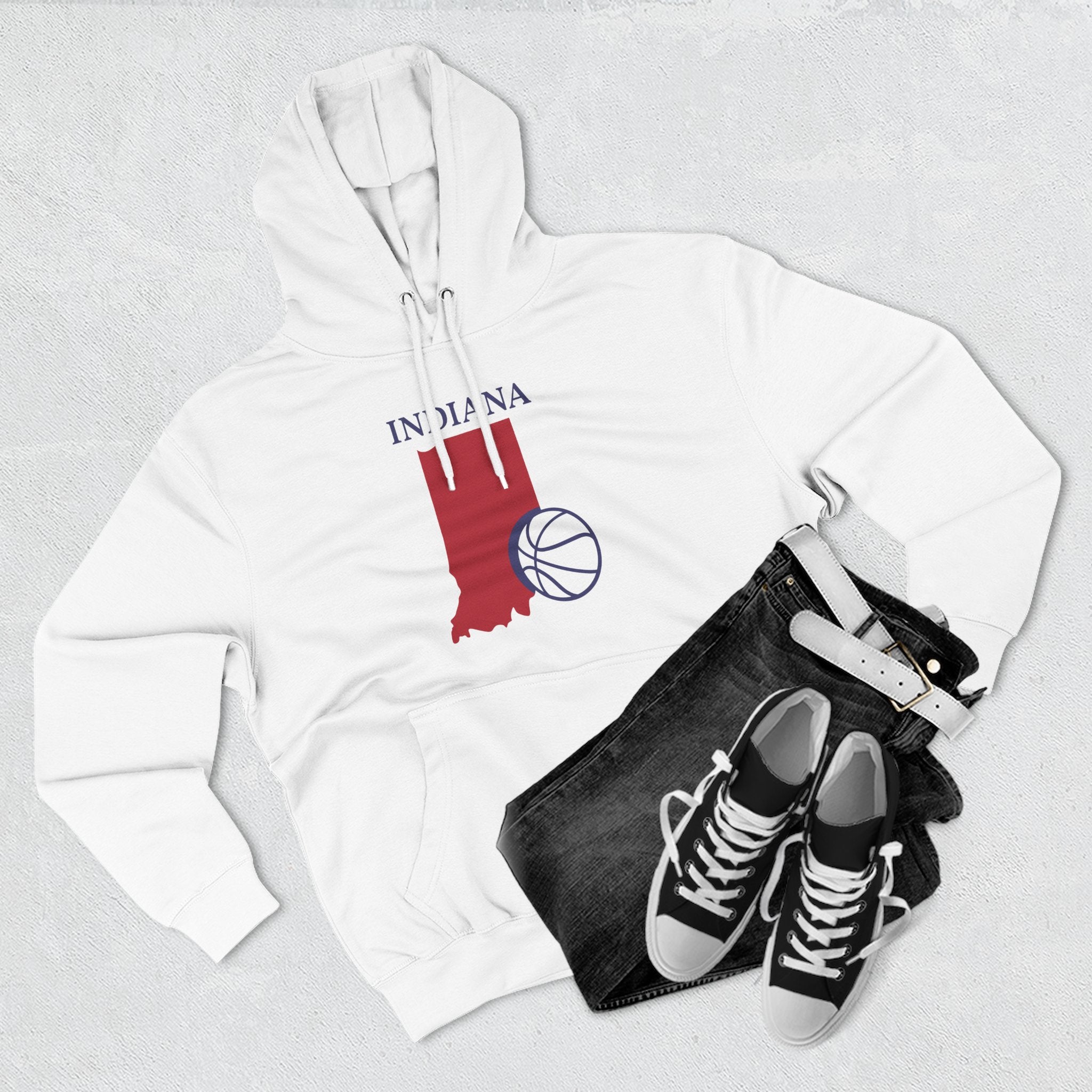 Indiana Pride Unisex White Hoodie for Winter Glamour