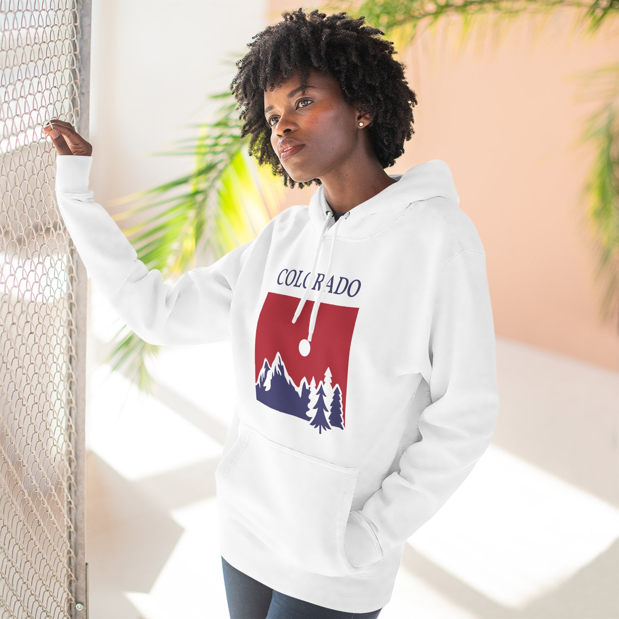 Colorado Pride Unisex White Hoodie for Winter Glamour