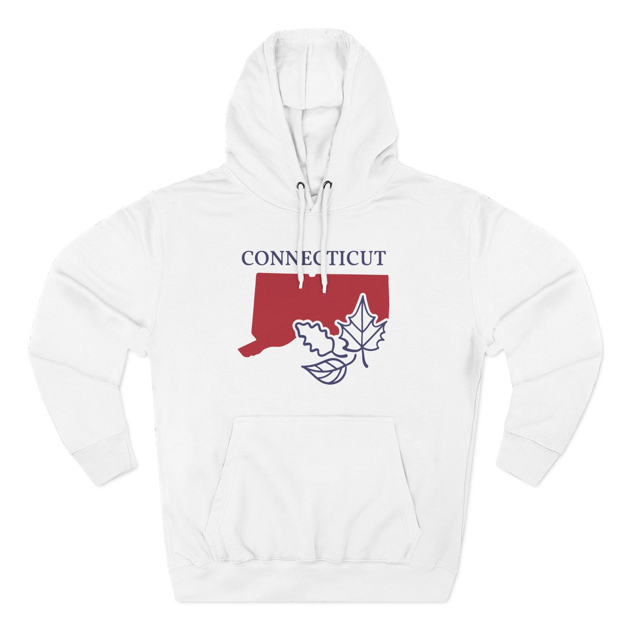 Connecticut Pride Unisex White Hoodie for Winter Glamour