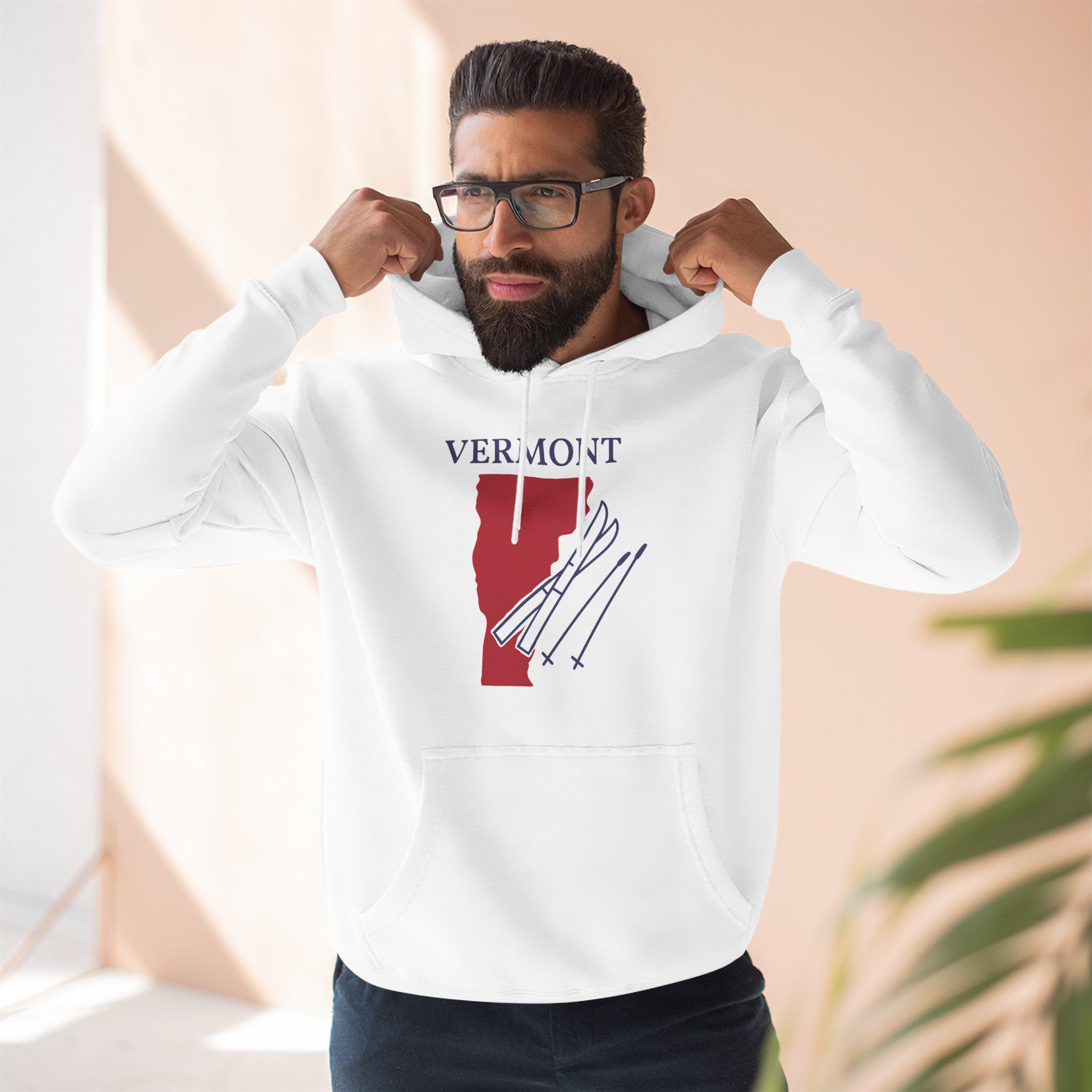 Vermont Pride Unisex White Hoodie for Winter Glamour