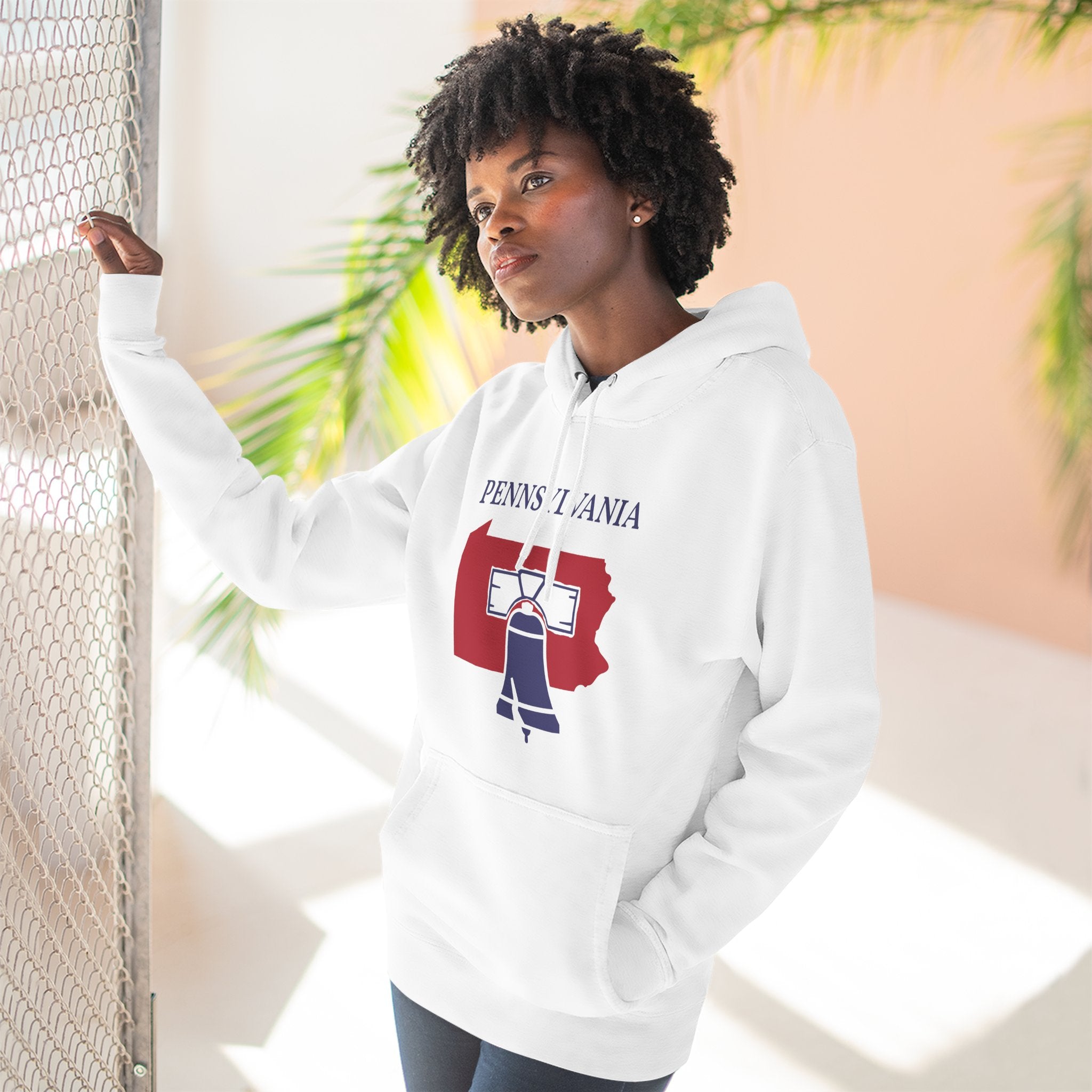 Pennsylvania Pride Unisex White Hoodie for Winter Glamour