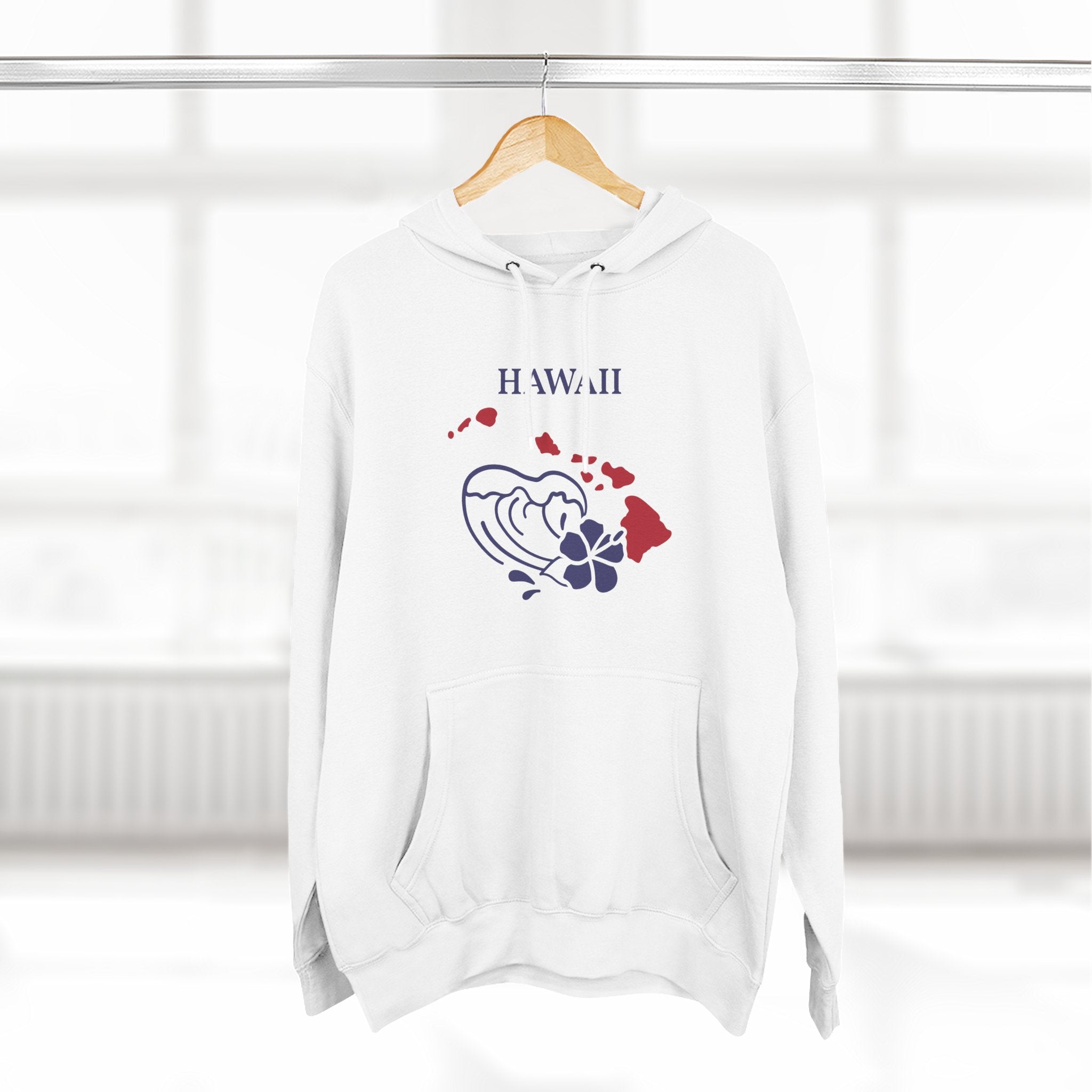 Hawaii Pride Unisex White Hoodie for Winter Glamour