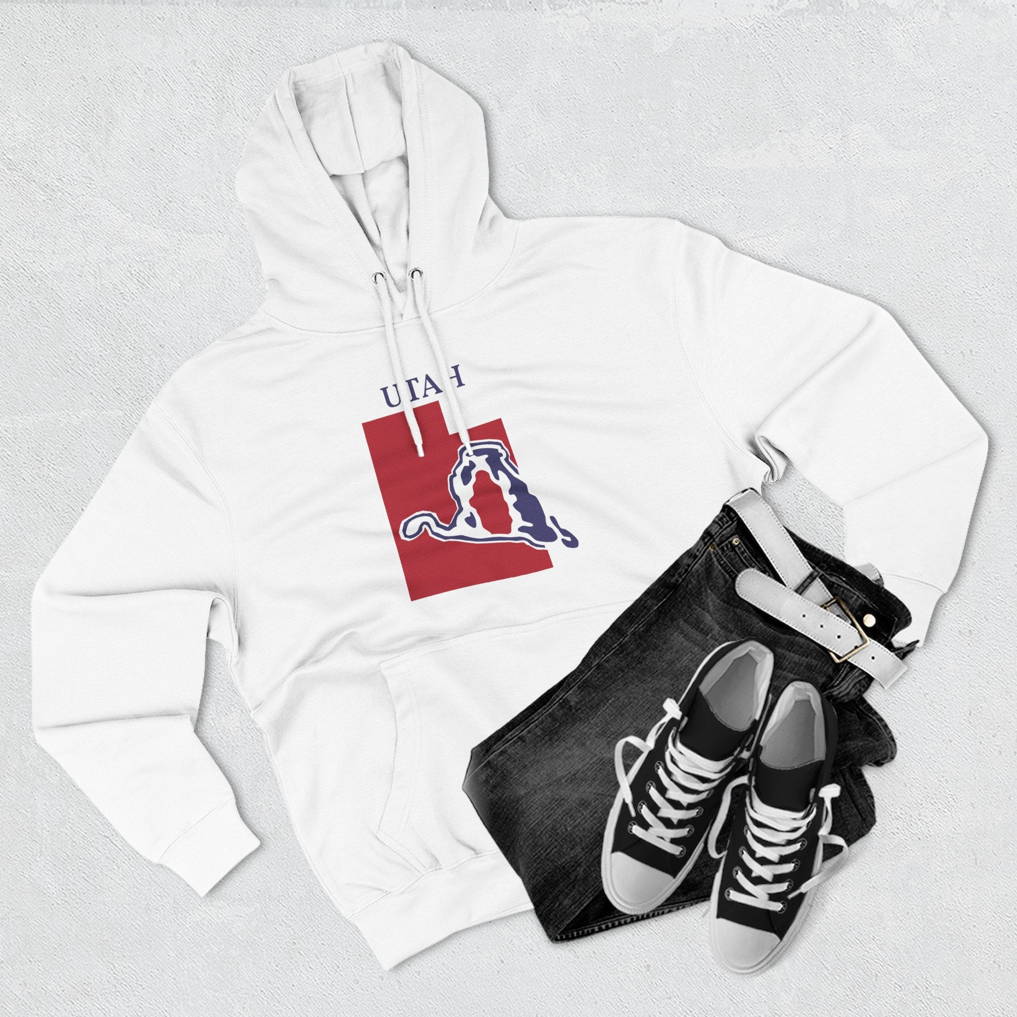 Utah Pride Unisex White Hoodie for Winter Glamour