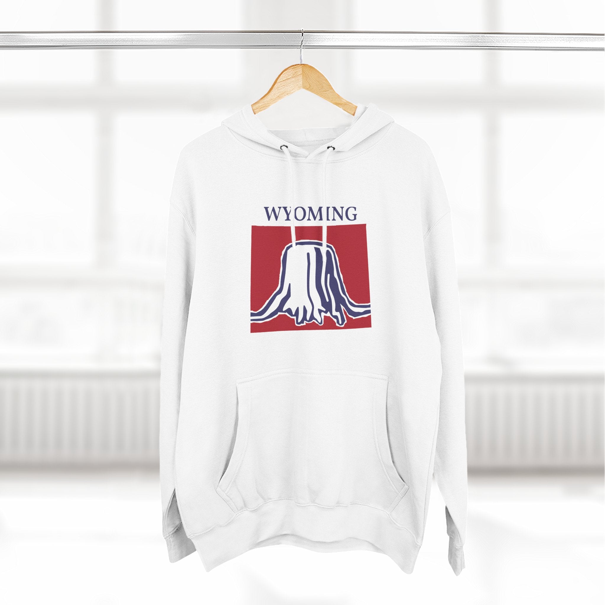 Wyoming Pride Unisex White Hoodie for Winter Glamour