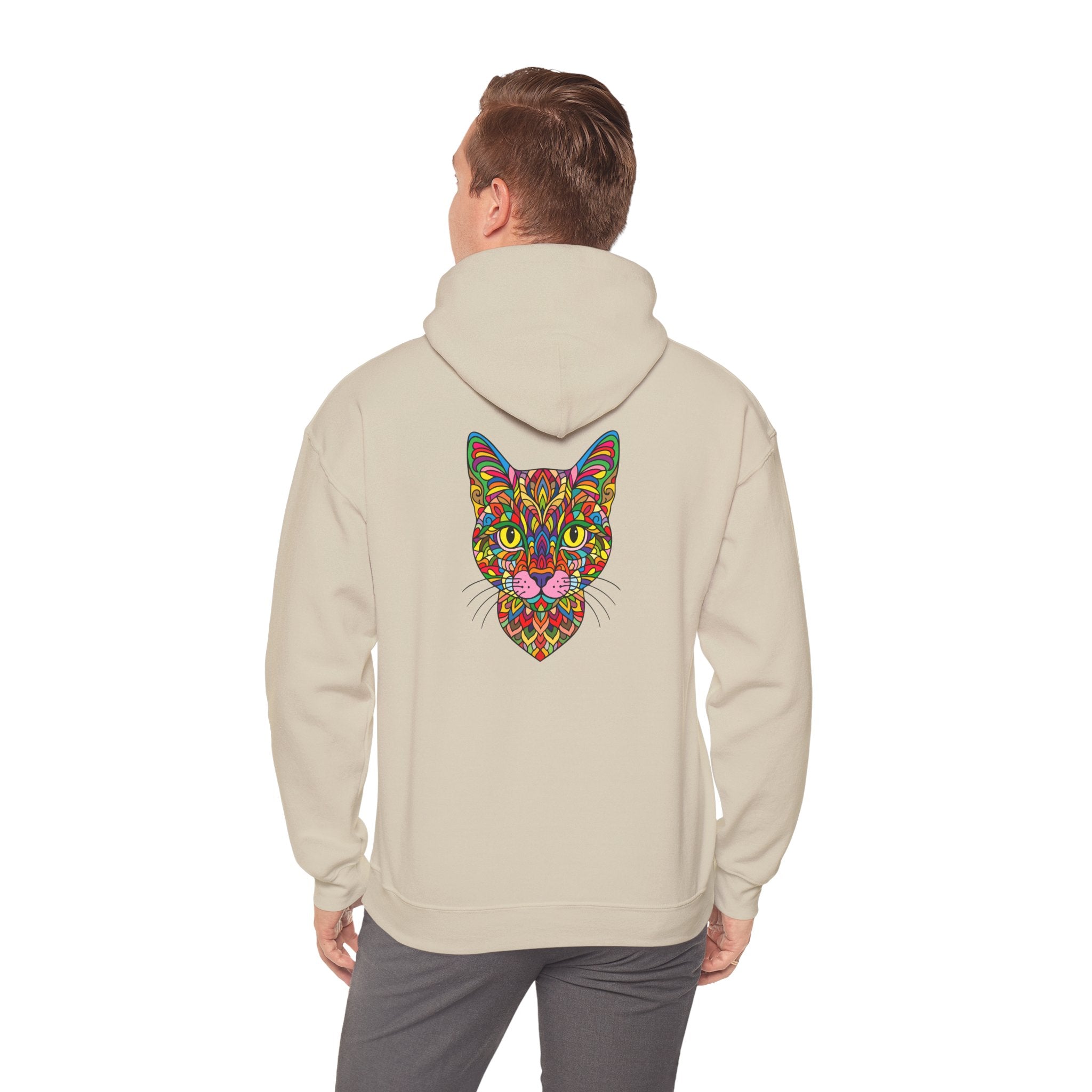 Colorful Cats Lover Hoodie, Unisex Sweatshirt, Cozy Fashion, Nature Lover Gift, Fall Apparel, Eco-Friendly Clothing, Cats lover