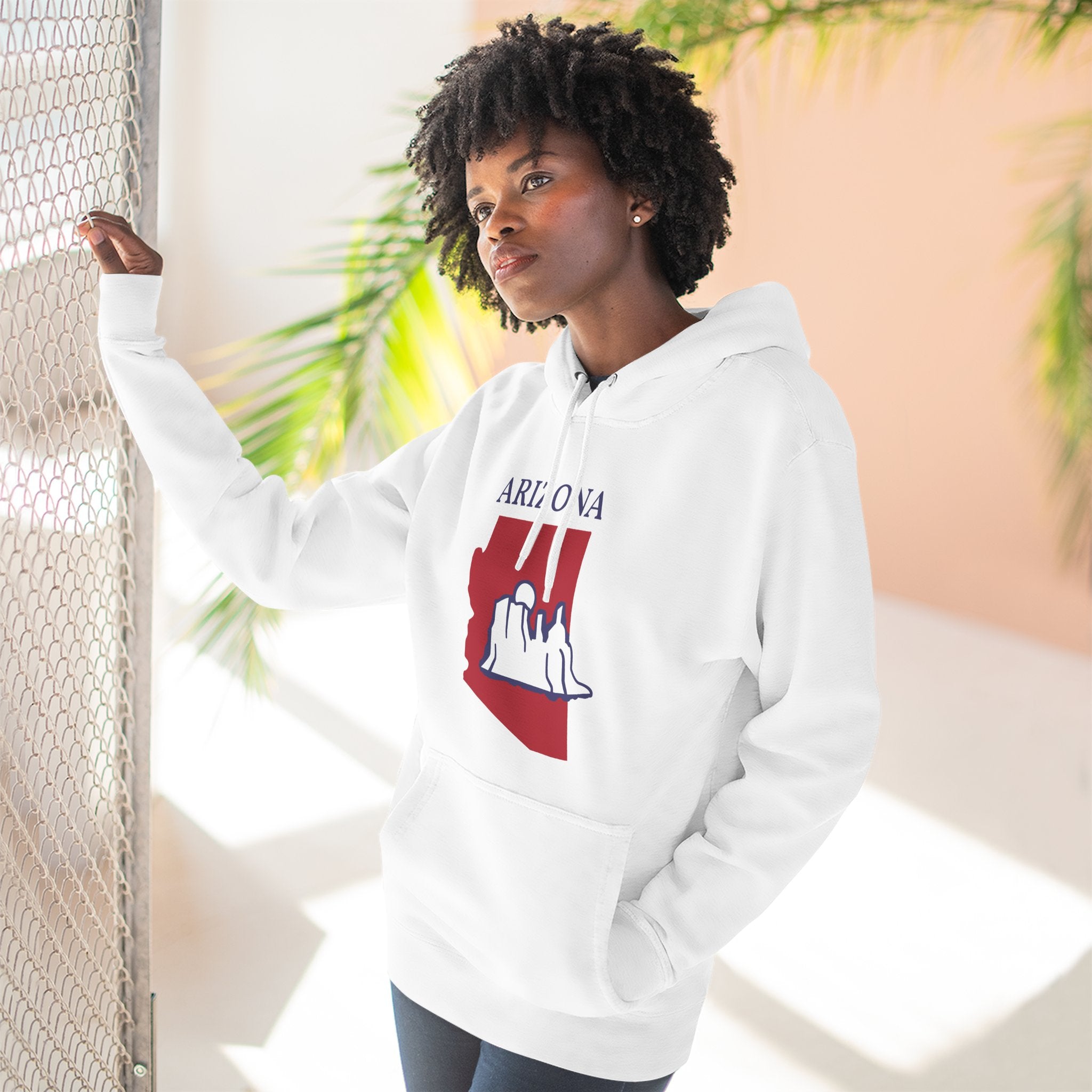 Arizona Pride Unisex White Hoodie for Winter Glamour