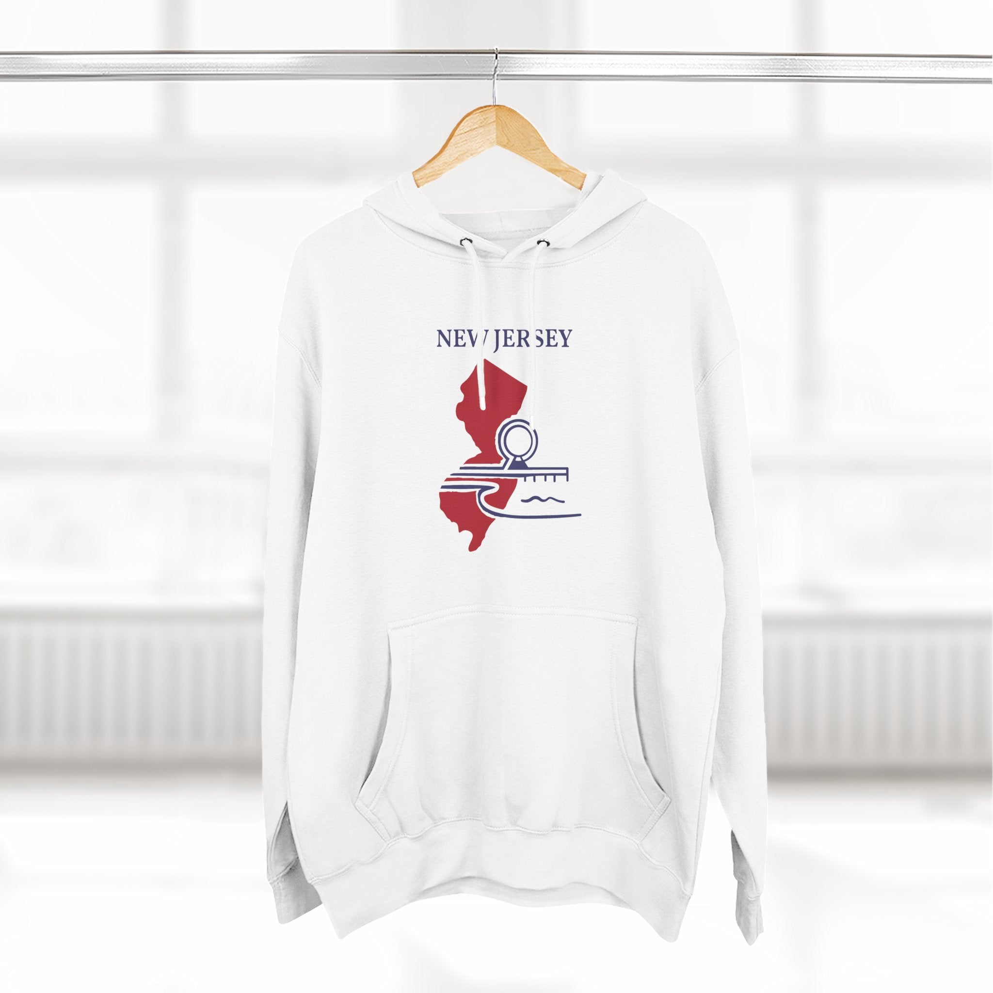 New Jersey Pride Unisex White Hoodie for Winter Glamour