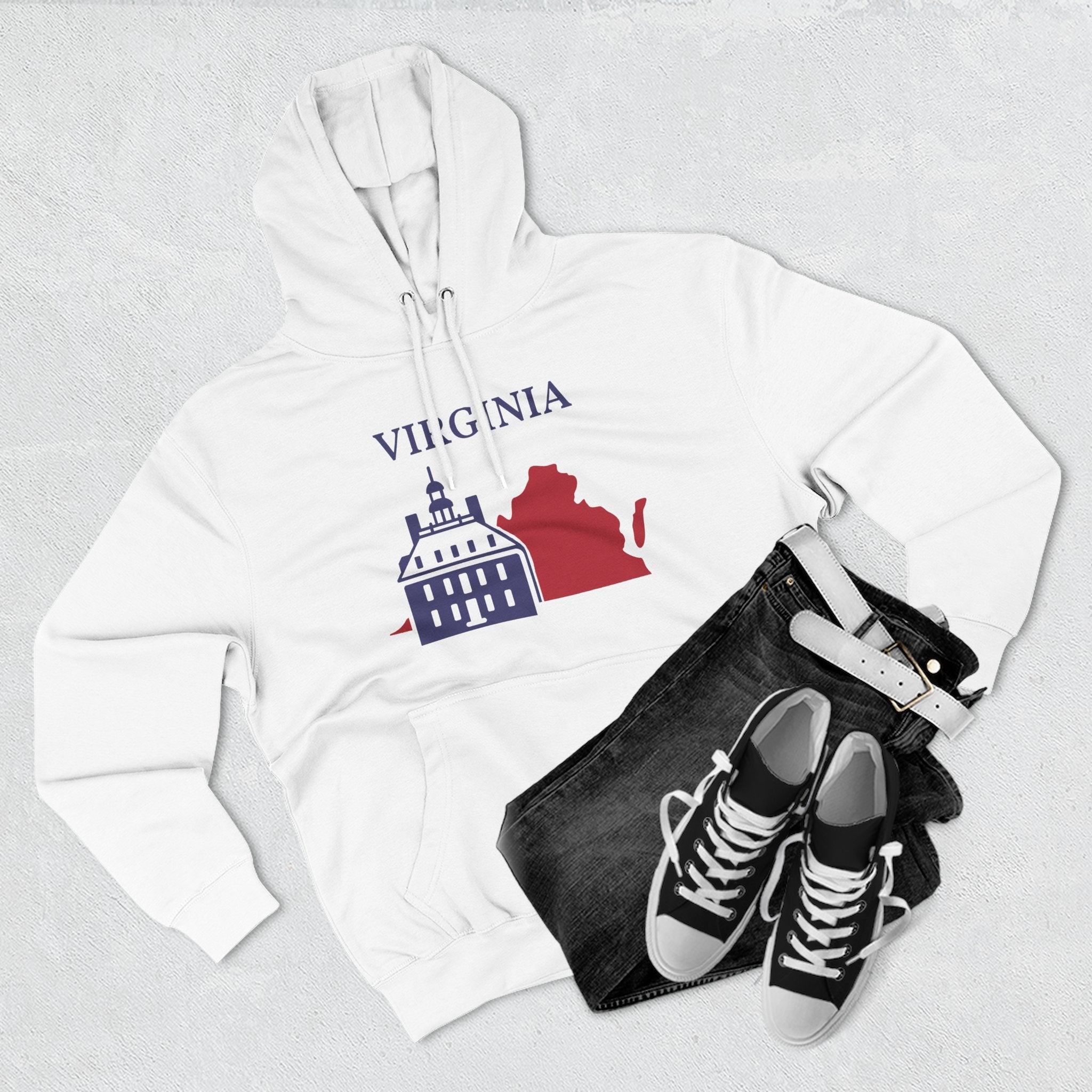 Virginia Pride Unisex White Hoodie for Winter Glamour