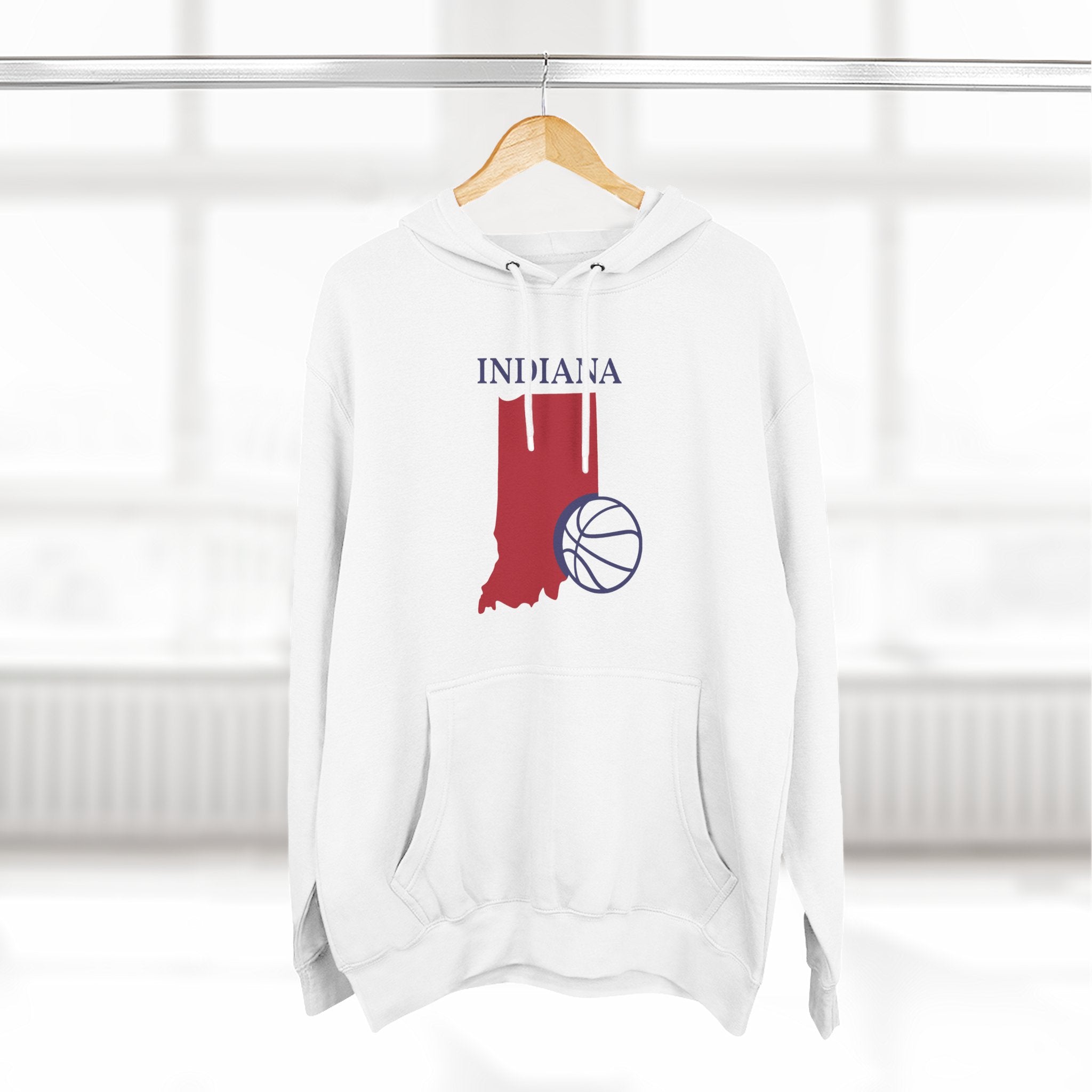Indiana Pride Unisex White Hoodie for Winter Glamour