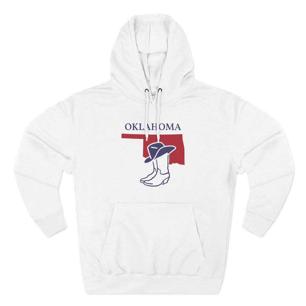Oklahoma Pride Unisex White Hoodie for Winter Glamour