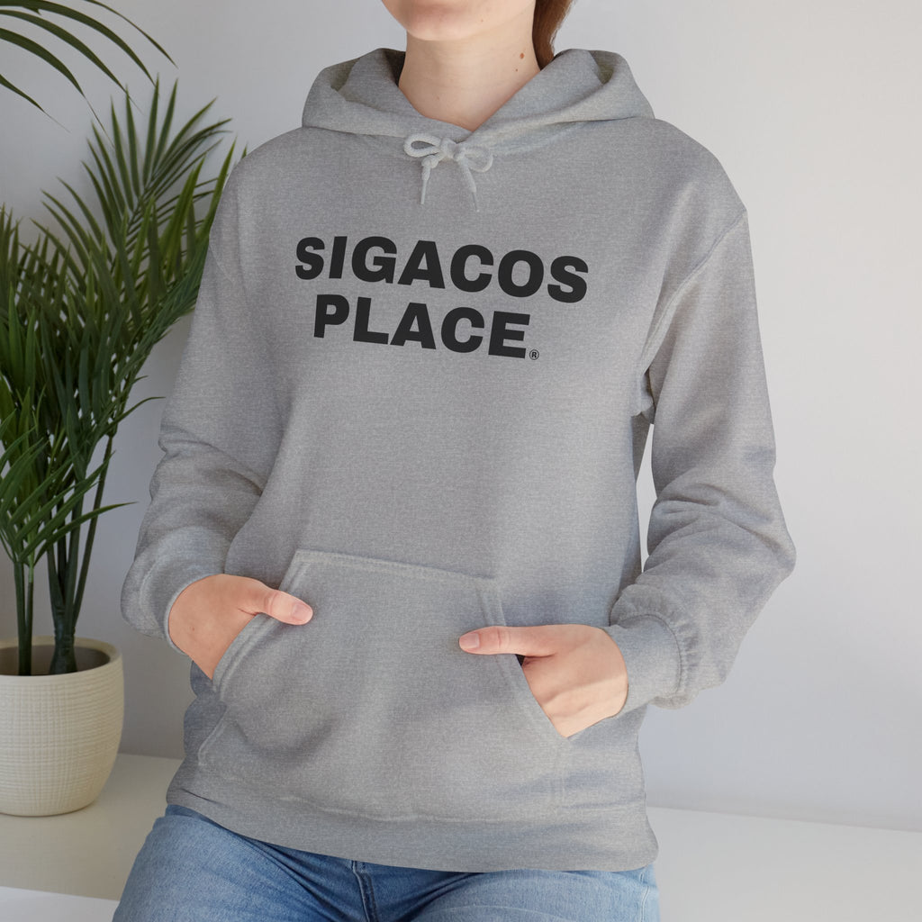 Unisex "SIGACOS PLACE" Gray Heavy Blend™ Hooded Sweatshirt