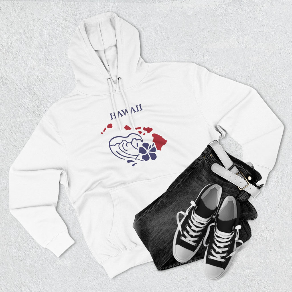Hawaii Pride Unisex White Hoodie for Winter Glamour