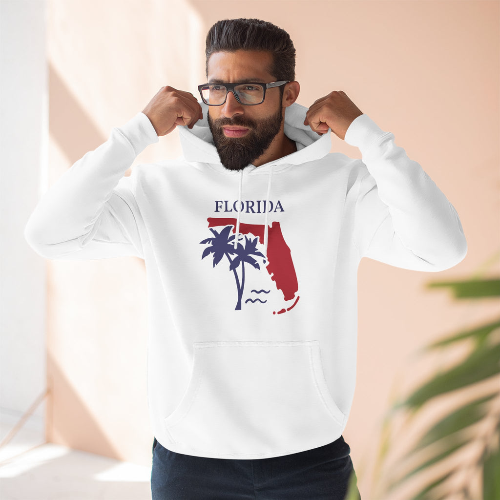 Florida Pride Unisex White Hoodie for Winter Glamour