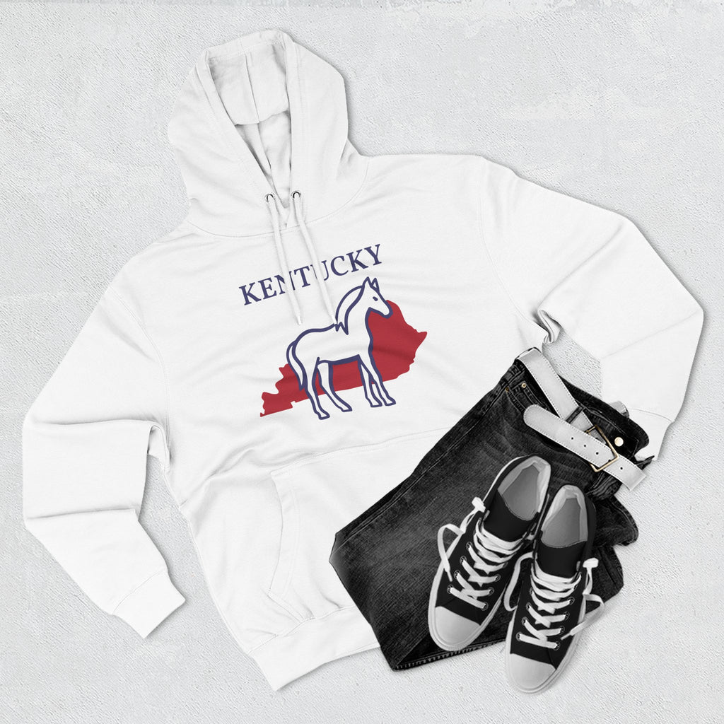 Kentucky Pride Unisex White Hoodie for Winter Glamour