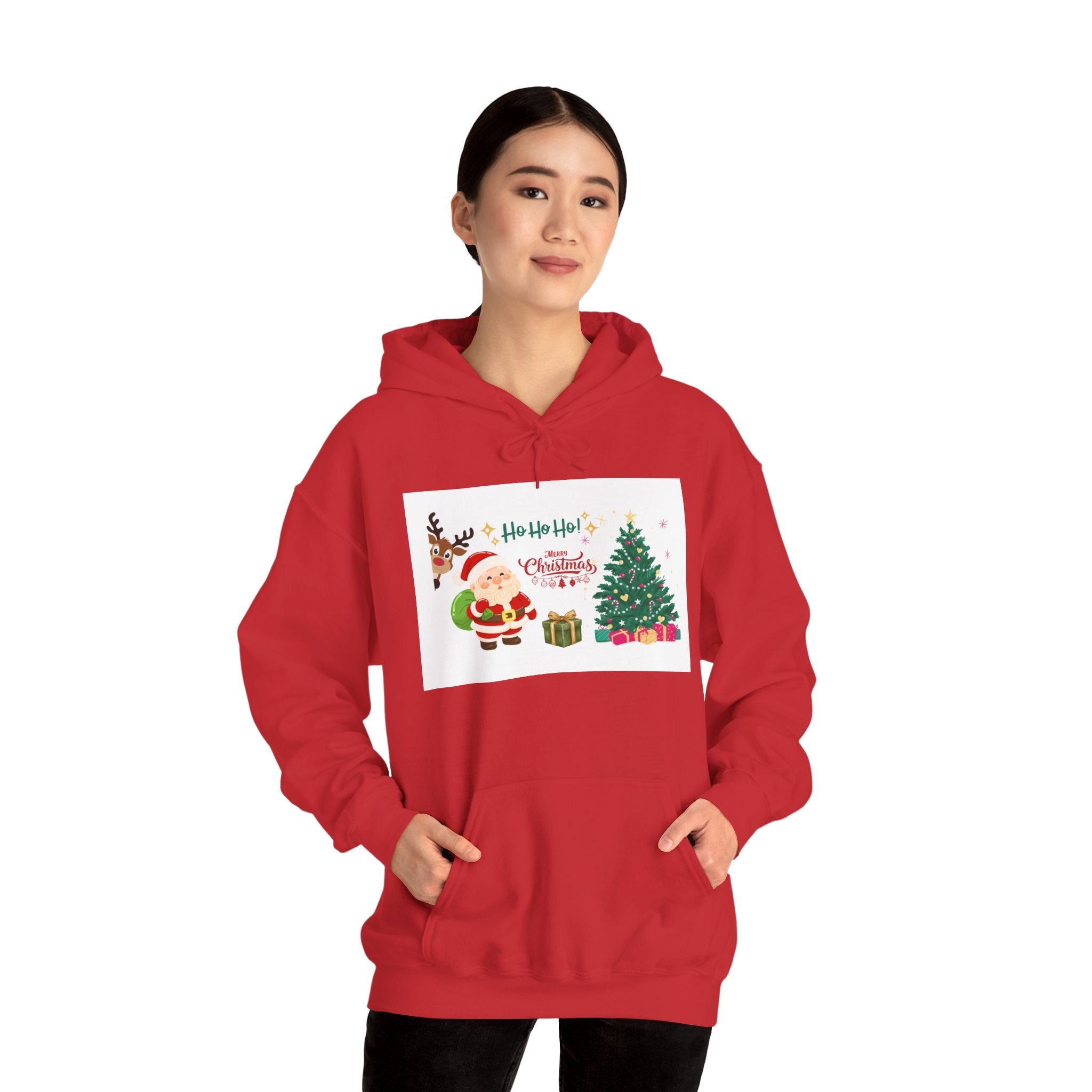 Festive Red Santa Hoodie for Christmas Celebrations