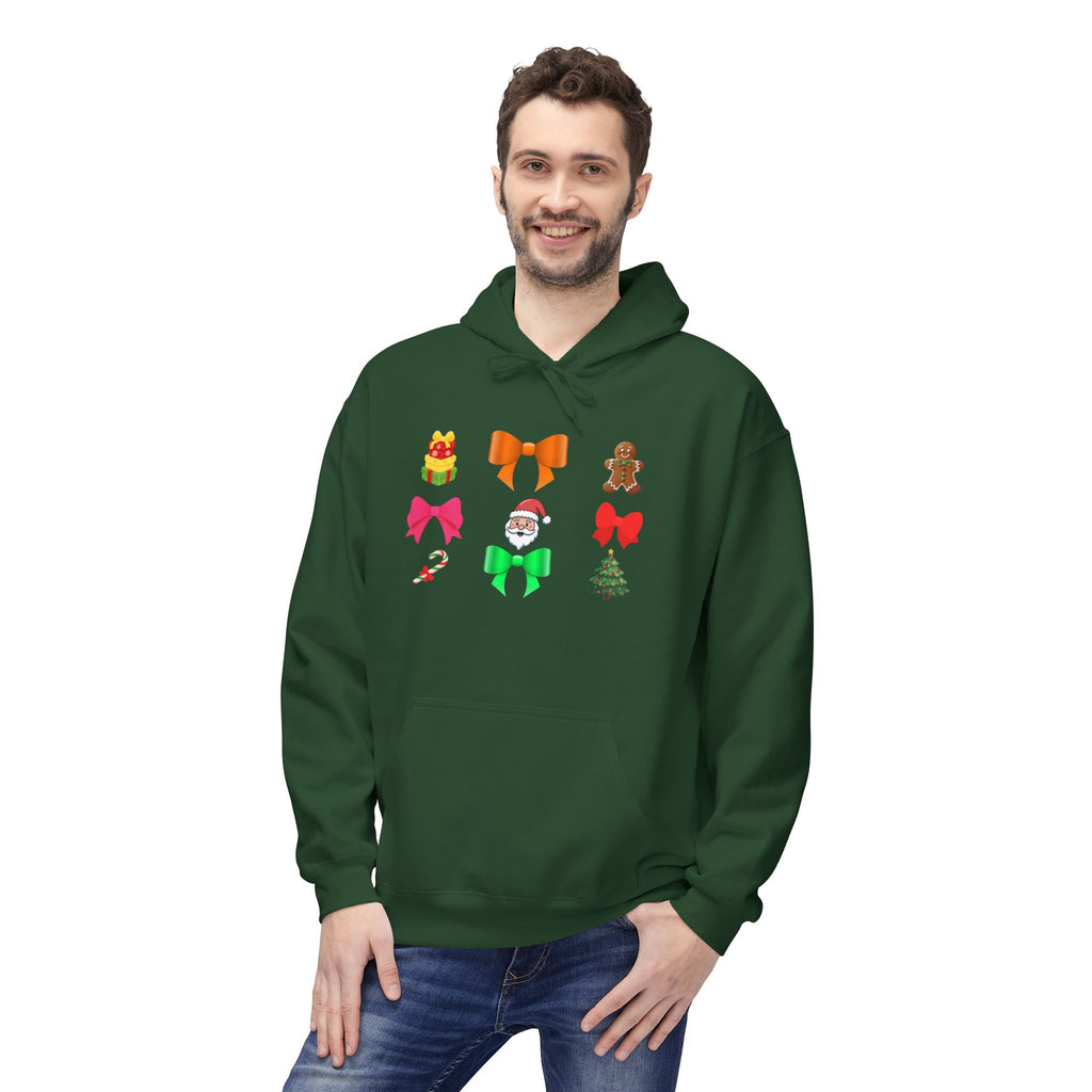Christmas Icons Hoodie – Festive Gifts, Gingerbread & Ornaments Pullover