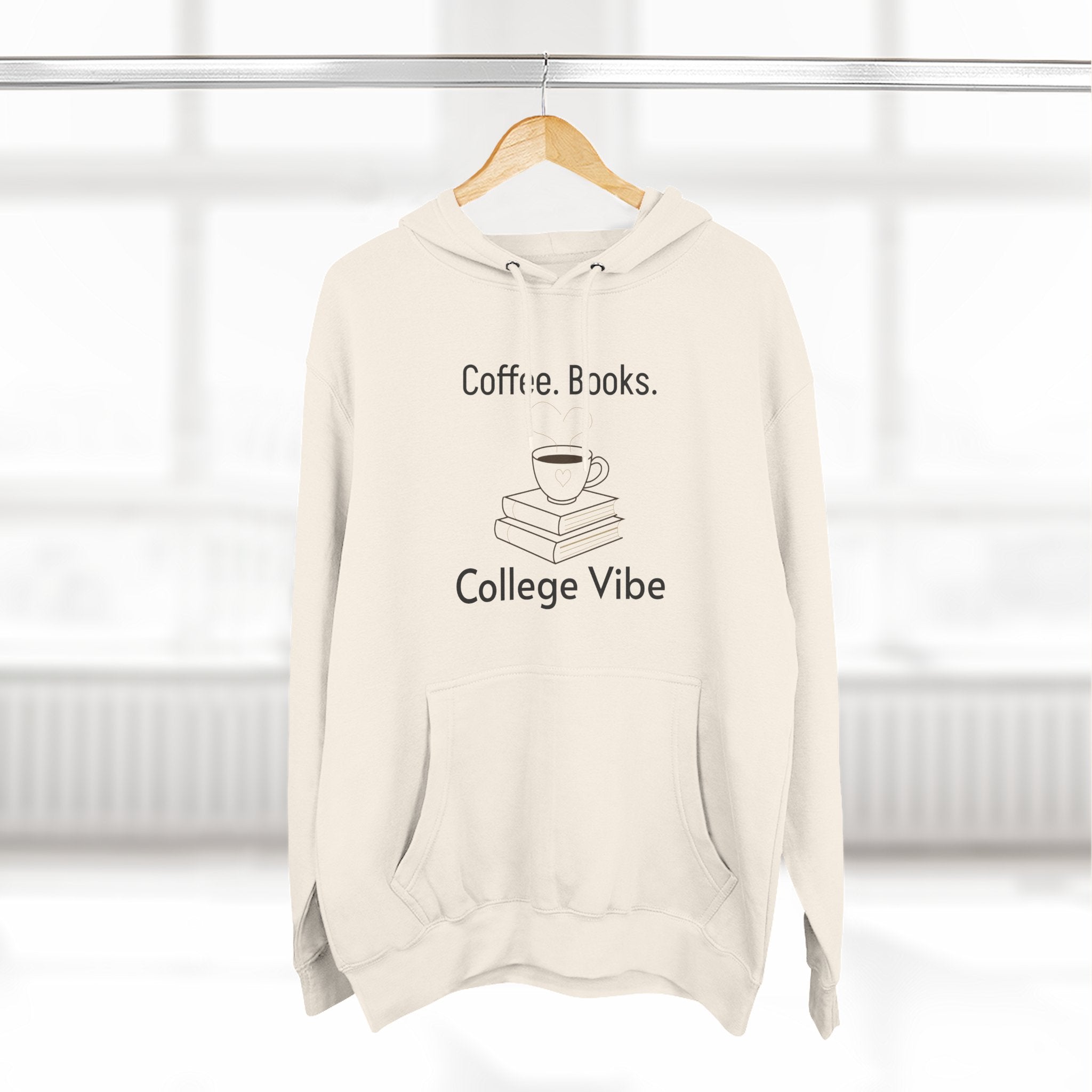 Coffee Vibe Fleece Hoodie - Cozy College Sweatshirt, Gift for Students, Perfect for Fall, Casual Wear, Chill Days