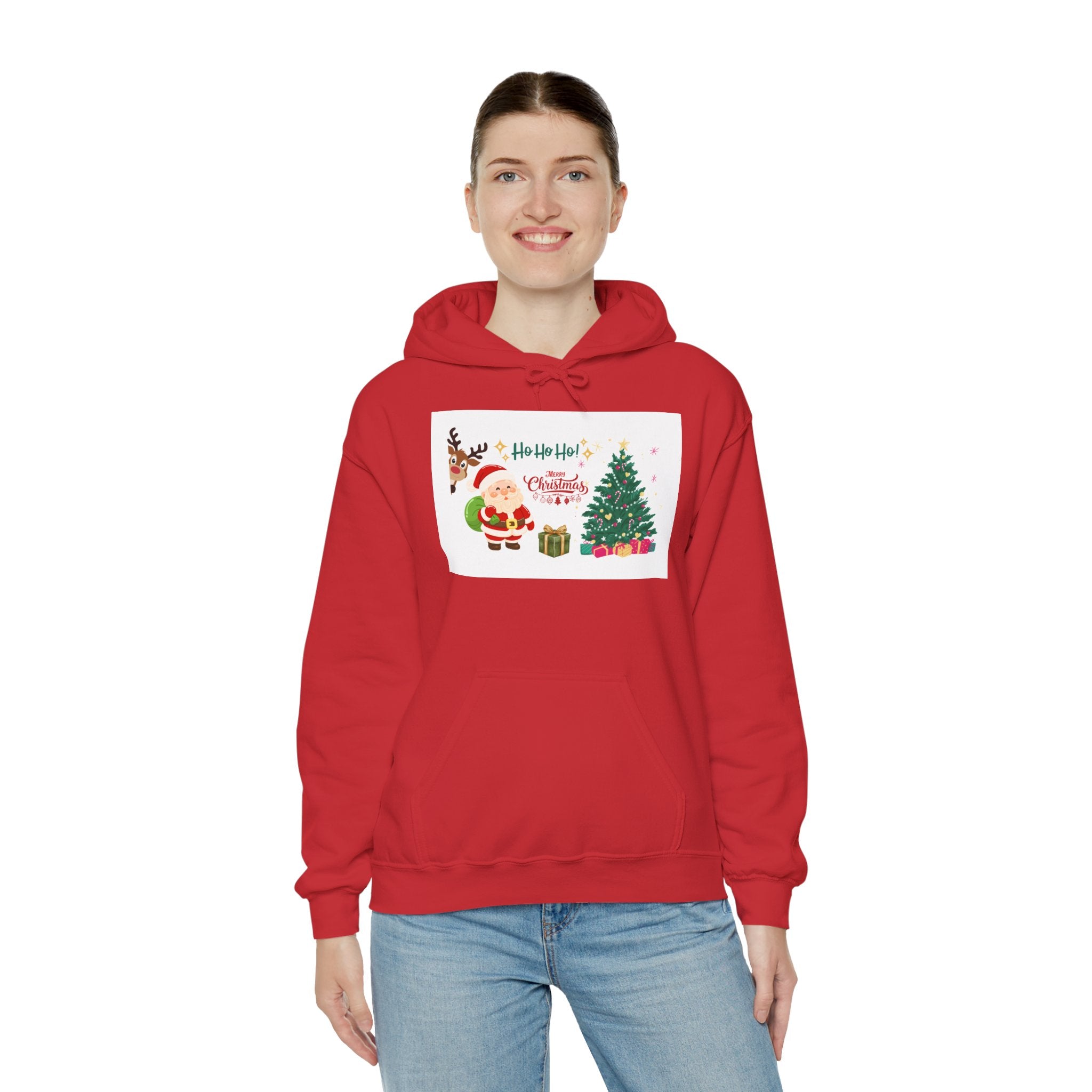 Festive Red Santa Hoodie for Christmas Celebrations