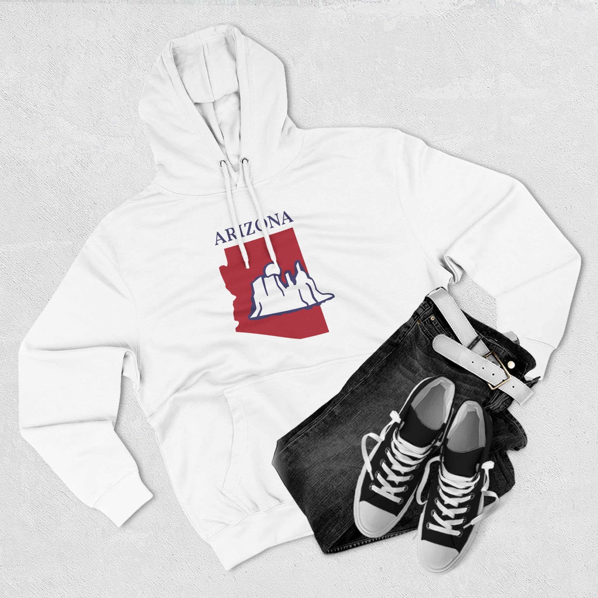 Arizona Pride Unisex White Hoodie for Winter Glamour