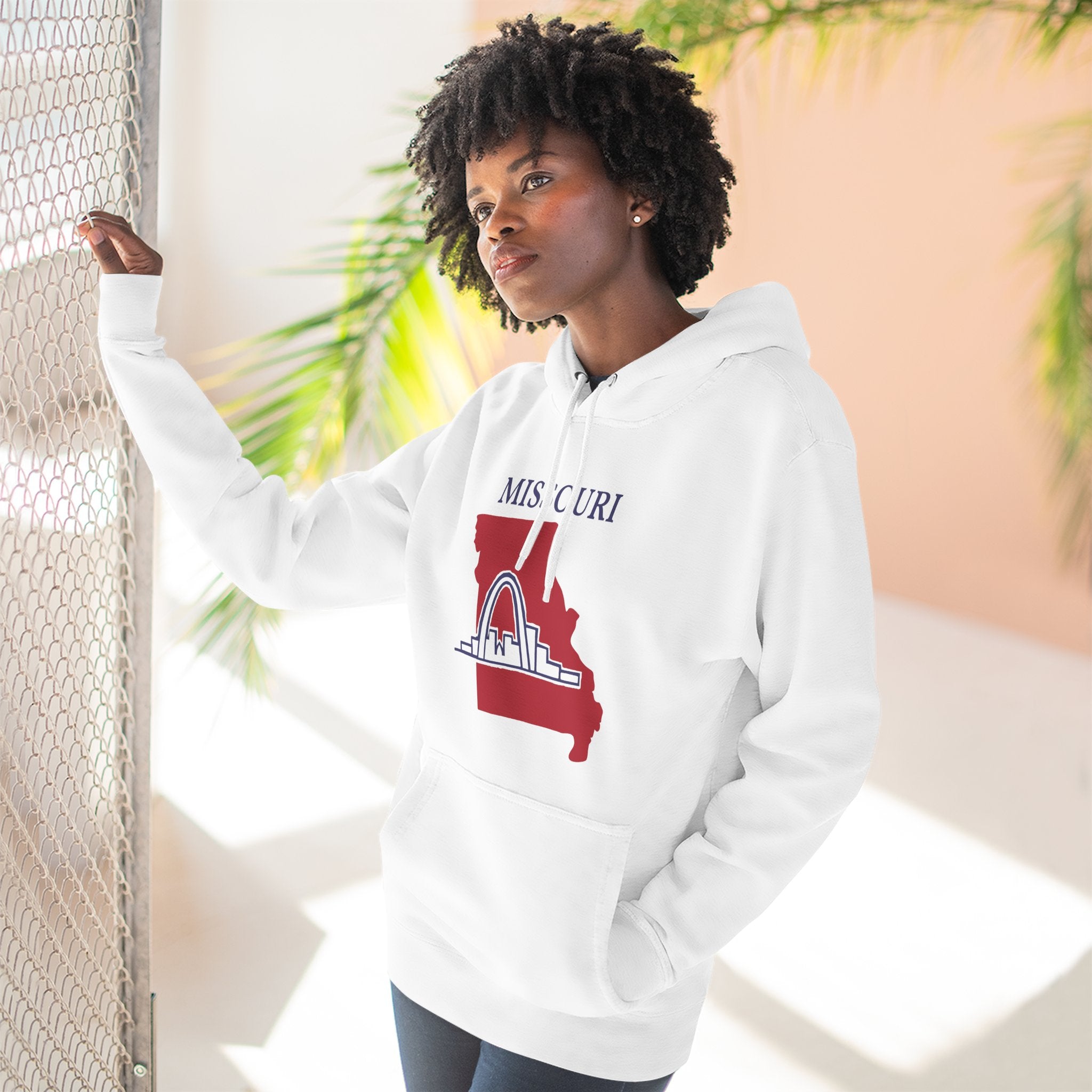 Missouri Pride Unisex White Hoodie for Winter Glamour