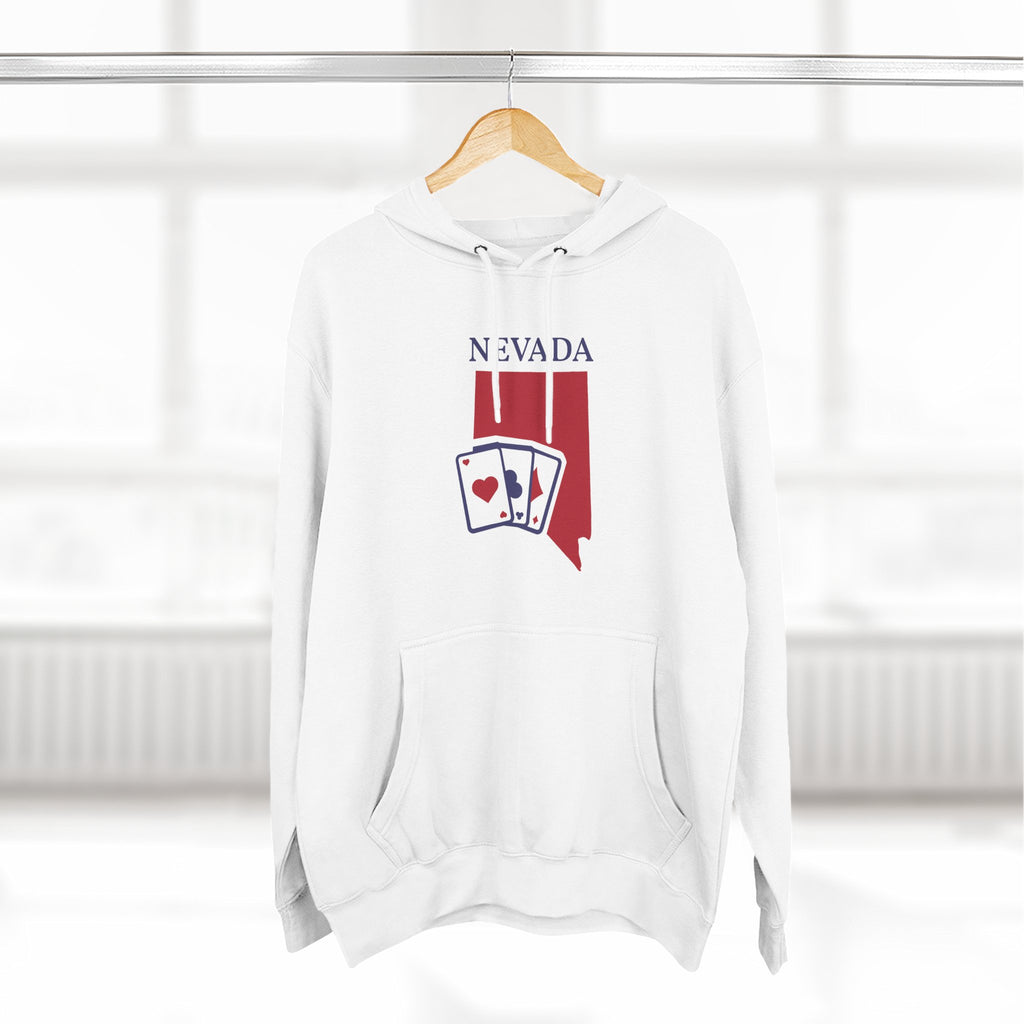 Nevada Pride Unisex White Hoodie for Winter Glamour