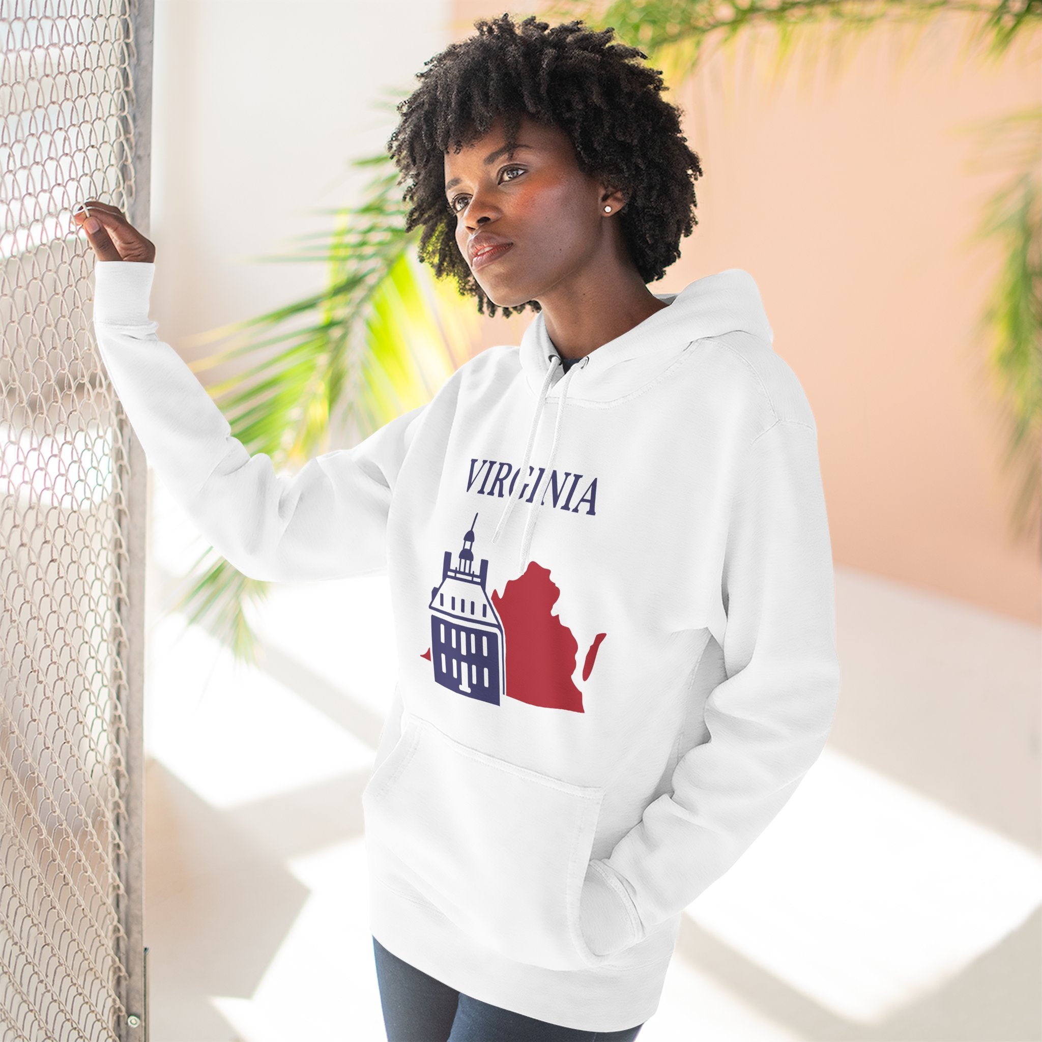Virginia Pride Unisex White Hoodie for Winter Glamour