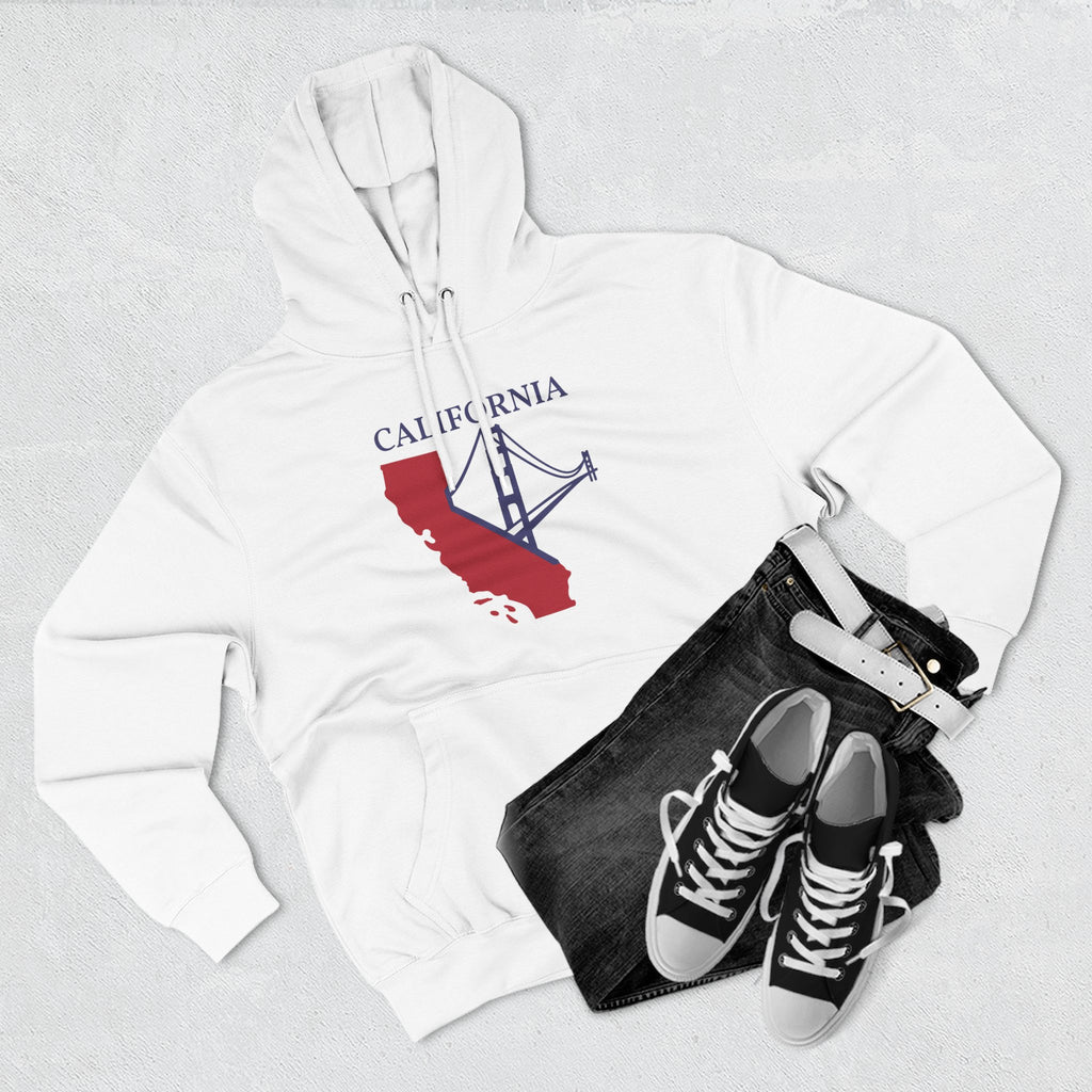 California Pride Unisex White Hoodie for Winter Glamour