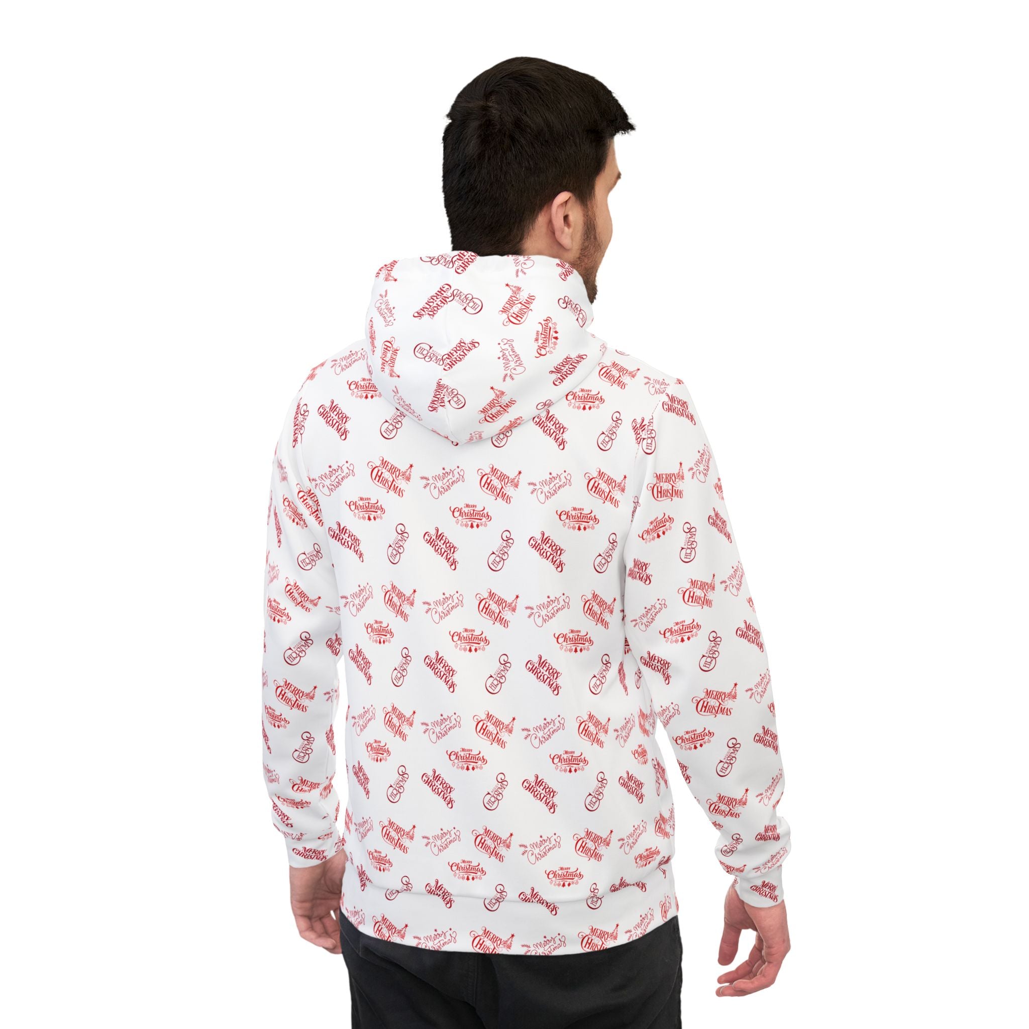 Merry Christmas Couples Hoodie - All-Over Print Cozy Pullover