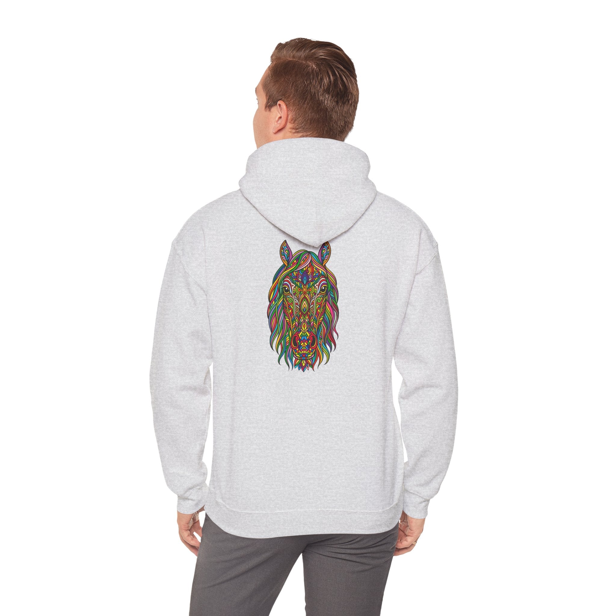 Colorful Horse Lover Hoodie, Unisex Sweatshirt, Cozy Fashion, Nature Lover Gift, Fall Apparel, Eco-Friendly Clothing, Horse lover