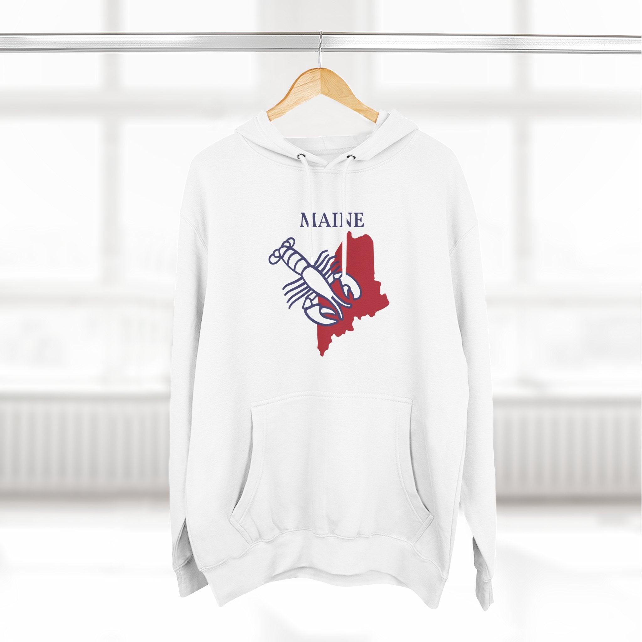 Maine Pride Unisex White Hoodie for Winter Glamour
