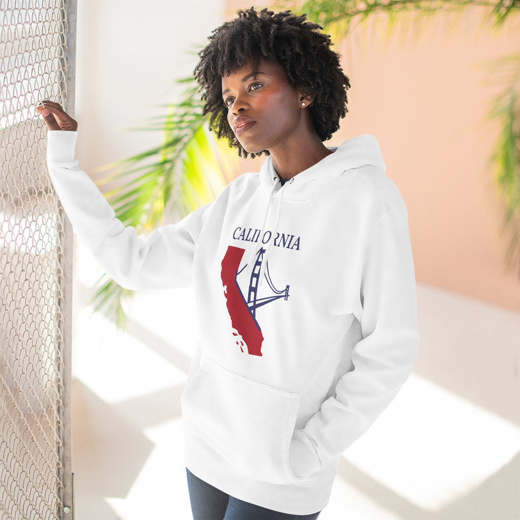 California Pride Unisex White Hoodie for Winter Glamour