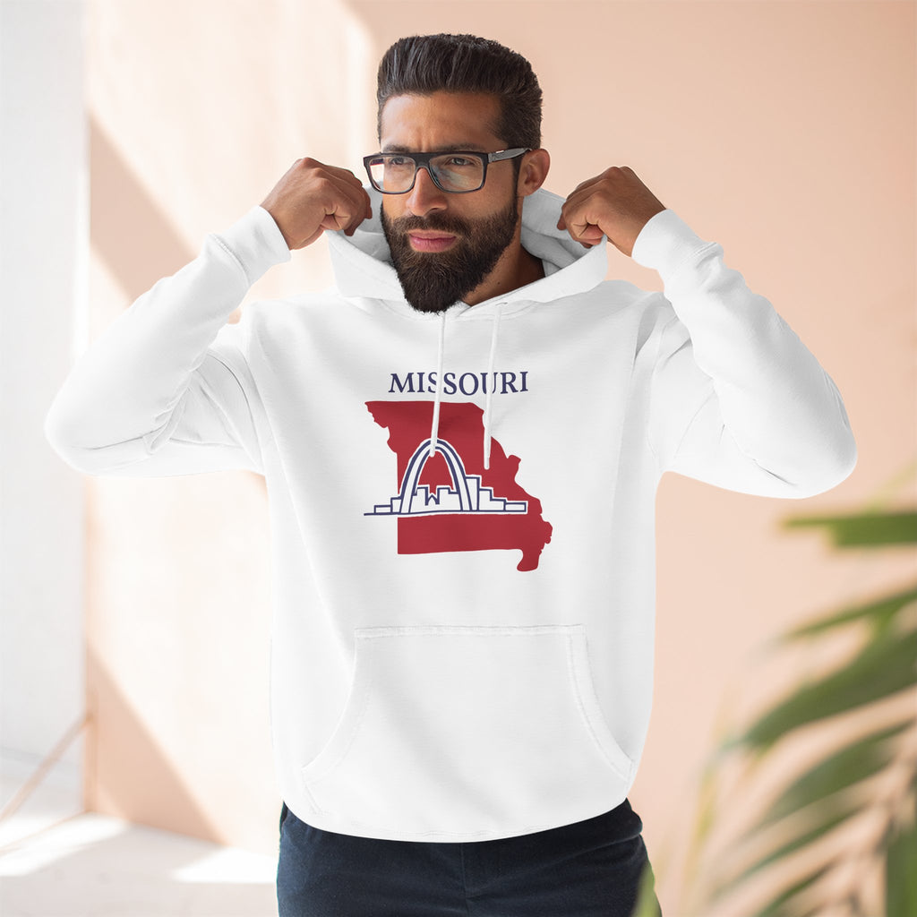 Missouri Pride Unisex White Hoodie for Winter Glamour
