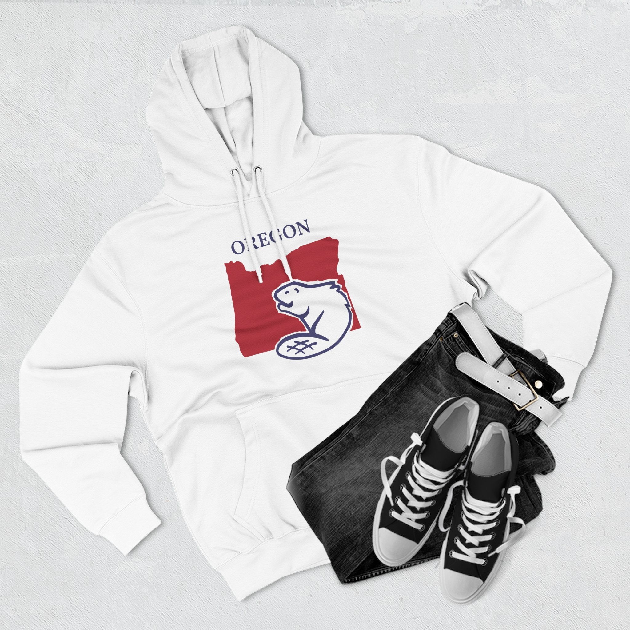 Oregon Pride Unisex White Hoodie for Winter Glamour