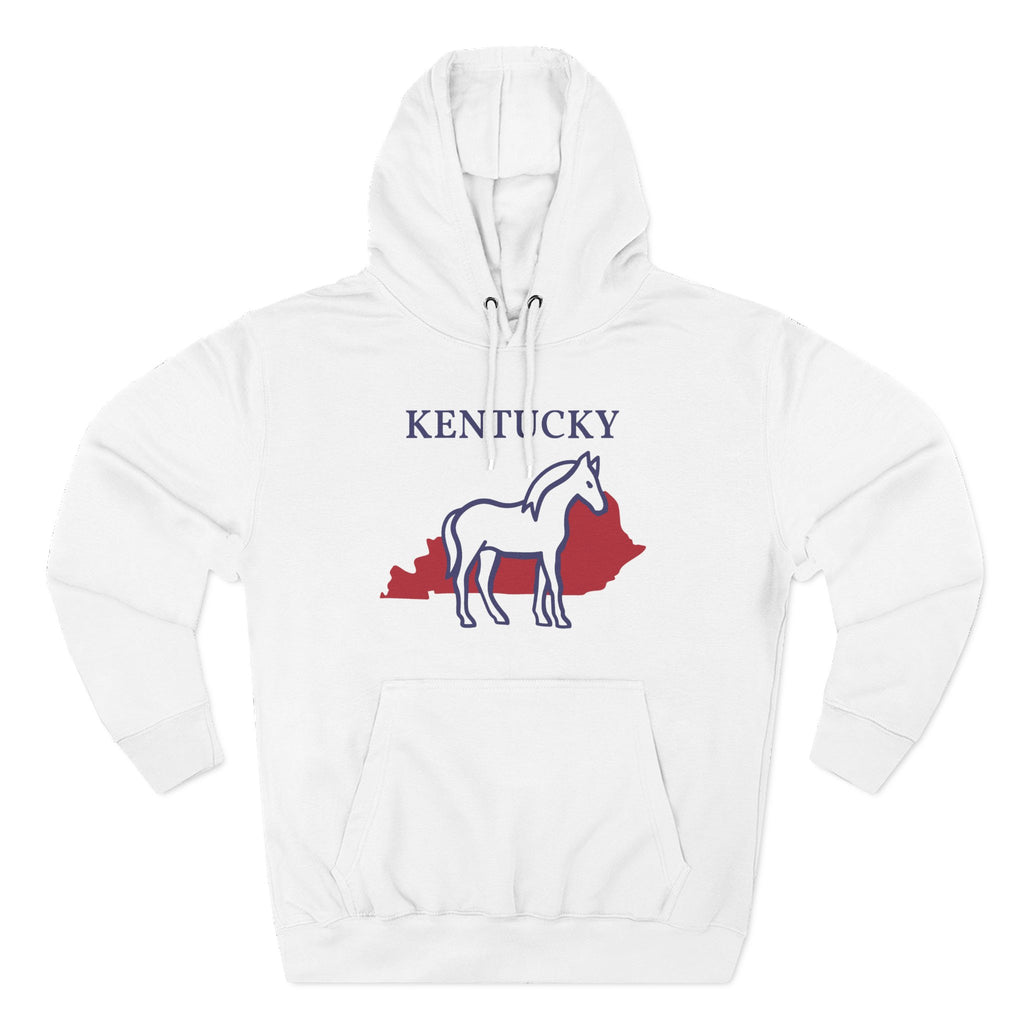 Kentucky Pride Unisex White Hoodie for Winter Glamour