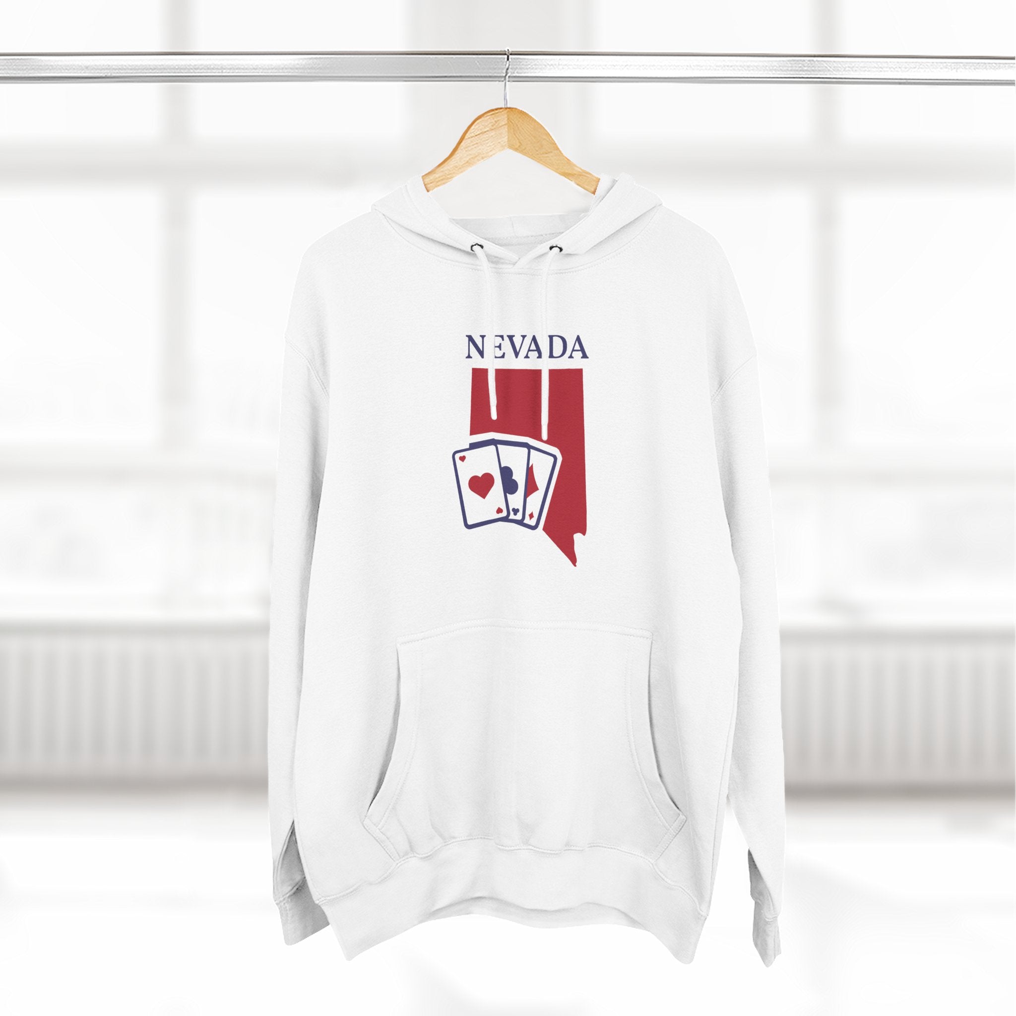 Nevada Pride Unisex White Hoodie for Winter Glamour
