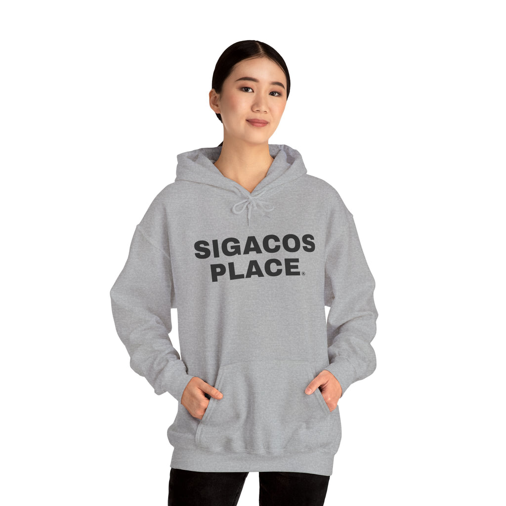 Unisex "SIGACOS PLACE" Gray Heavy Blend™ Hooded Sweatshirt