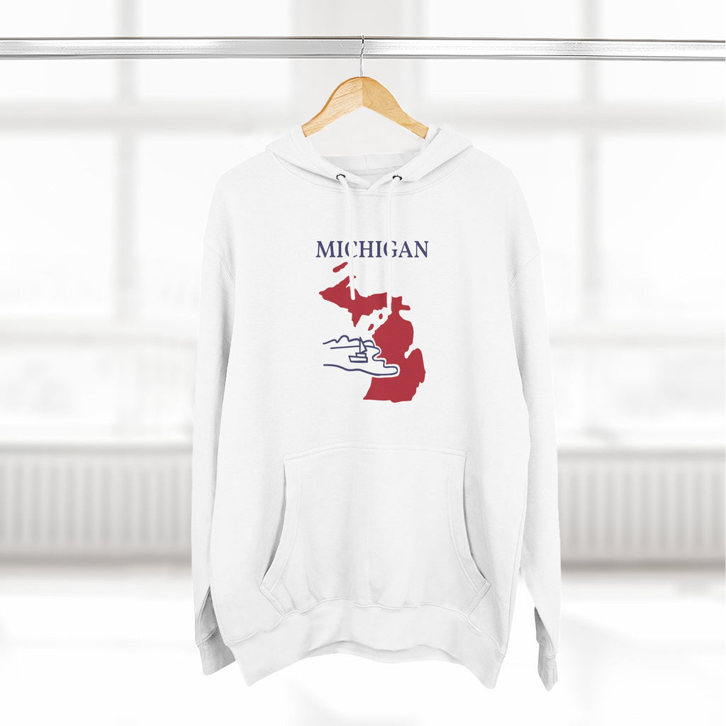 Michigan Pride Unisex White Hoodie for Winter Glamour